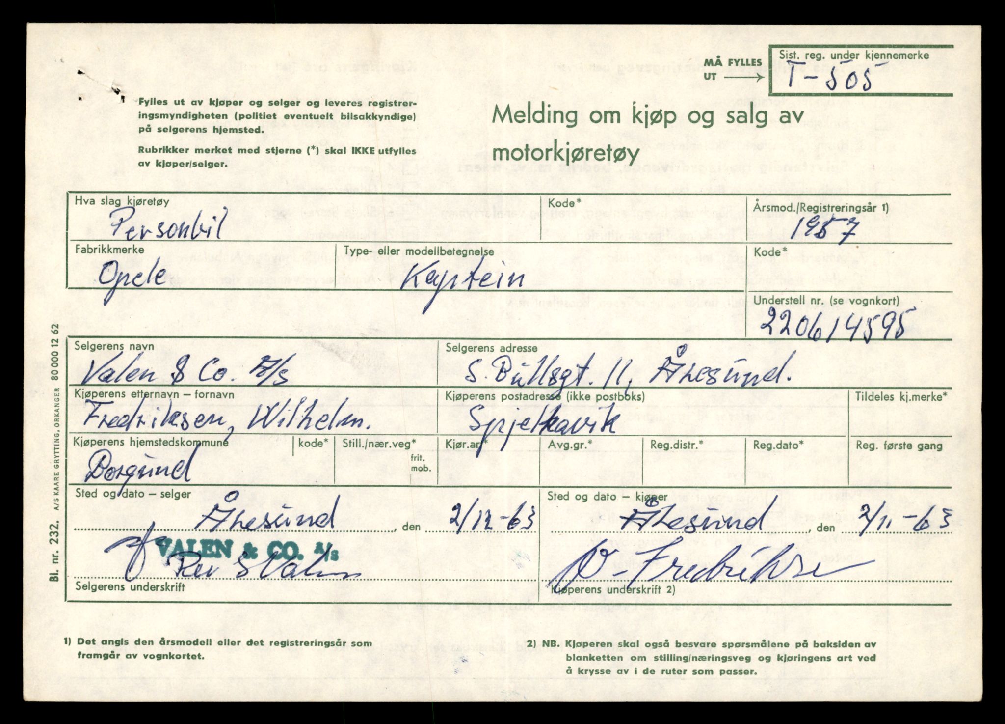 Møre og Romsdal vegkontor - Ålesund trafikkstasjon, AV/SAT-A-4099/F/Fe/L0005: Registreringskort for kjøretøy T 443 - T 546, 1927-1998, s. 1236