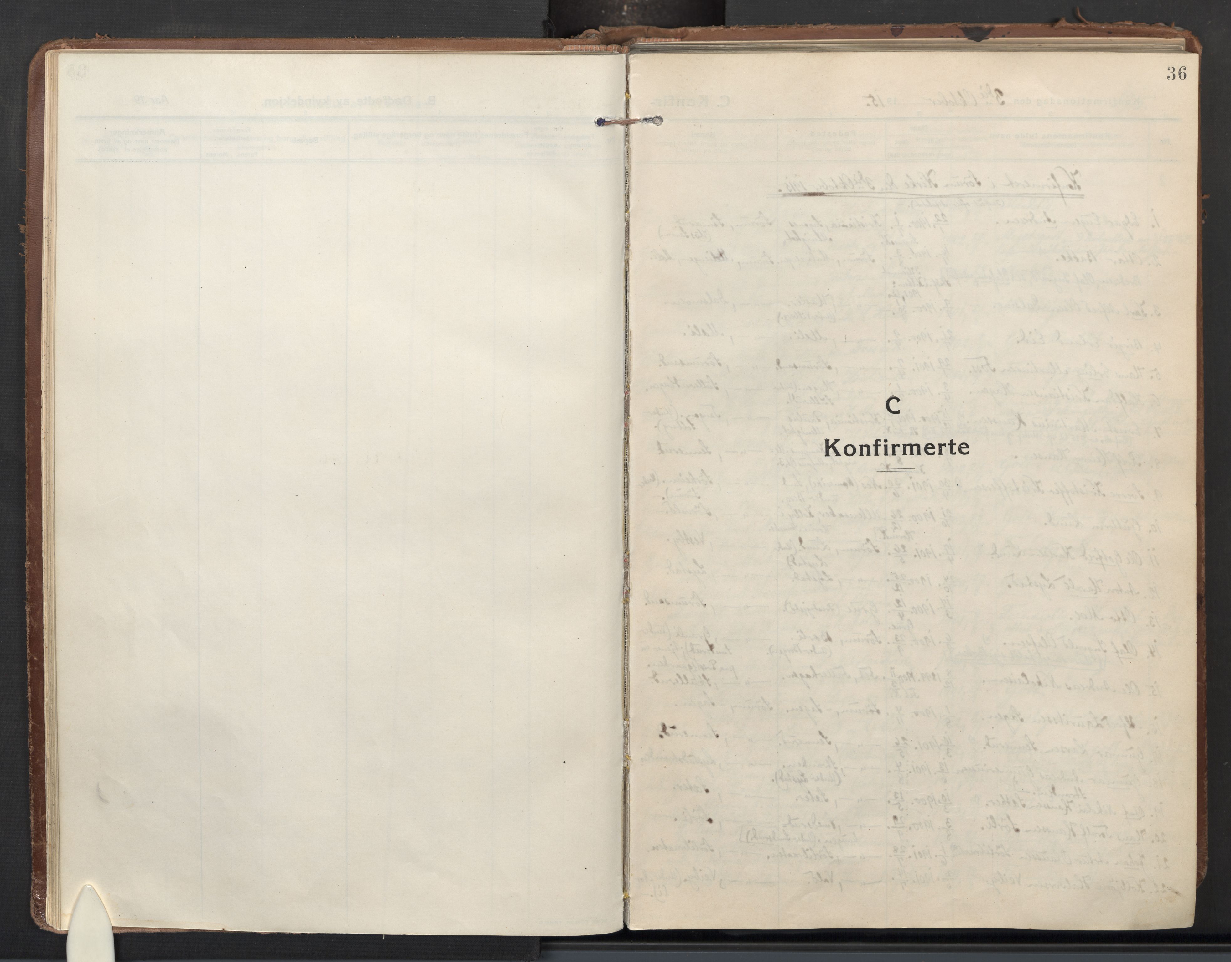 Sørum prestekontor Kirkebøker, AV/SAO-A-10303/F/Fa/L0011: Ministerialbok nr. I 11, 1915-1931, s. 36