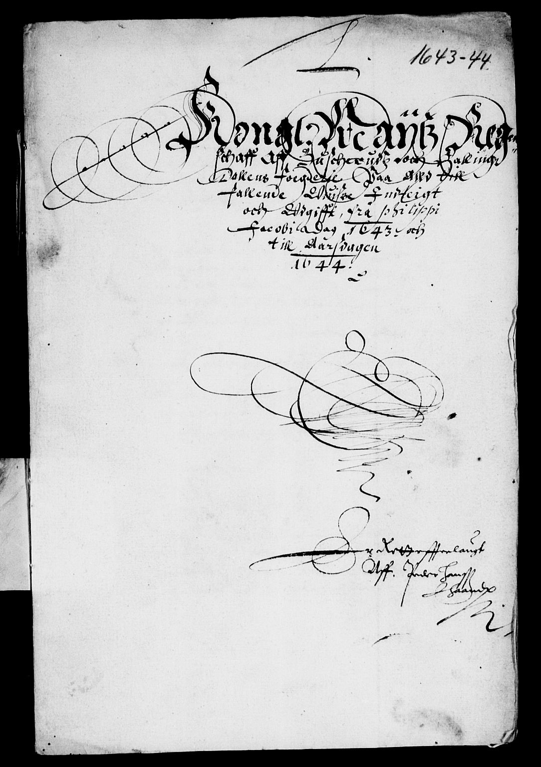 Rentekammeret inntil 1814, Reviderte regnskaper, Lensregnskaper, RA/EA-5023/R/Rb/Rba/L0171: Akershus len, 1643-1644