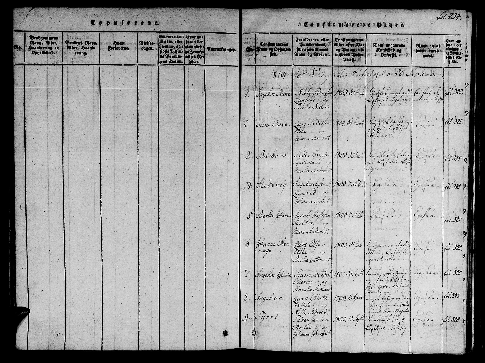 Ministerialprotokoller, klokkerbøker og fødselsregistre - Møre og Romsdal, SAT/A-1454/536/L0495: Ministerialbok nr. 536A04, 1818-1847, s. 234