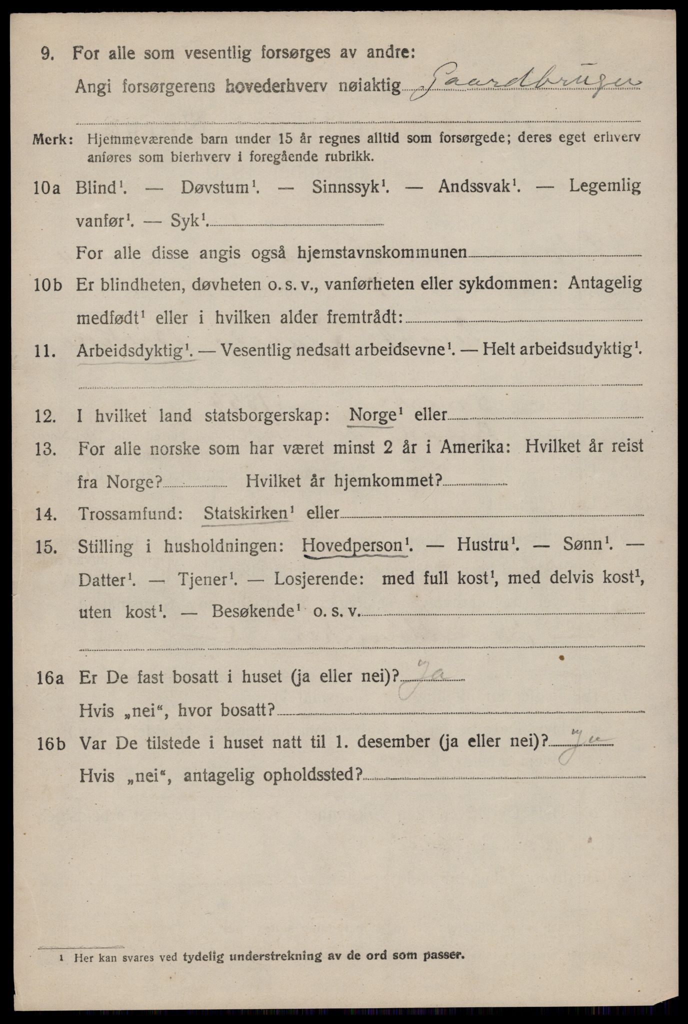 SAST, Folketelling 1920 for 1148 Stangaland herred, 1920, s. 2842
