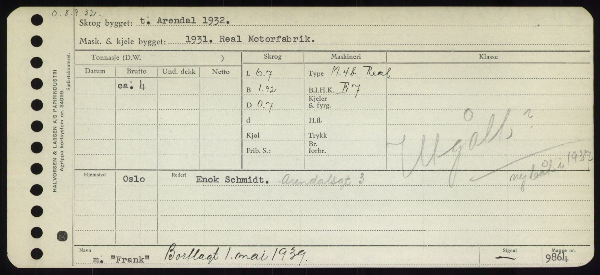 Sjøfartsdirektoratet med forløpere, Skipsmålingen, RA/S-1627/H/Hd/L0011: Fartøy, Fla-Får, s. 311