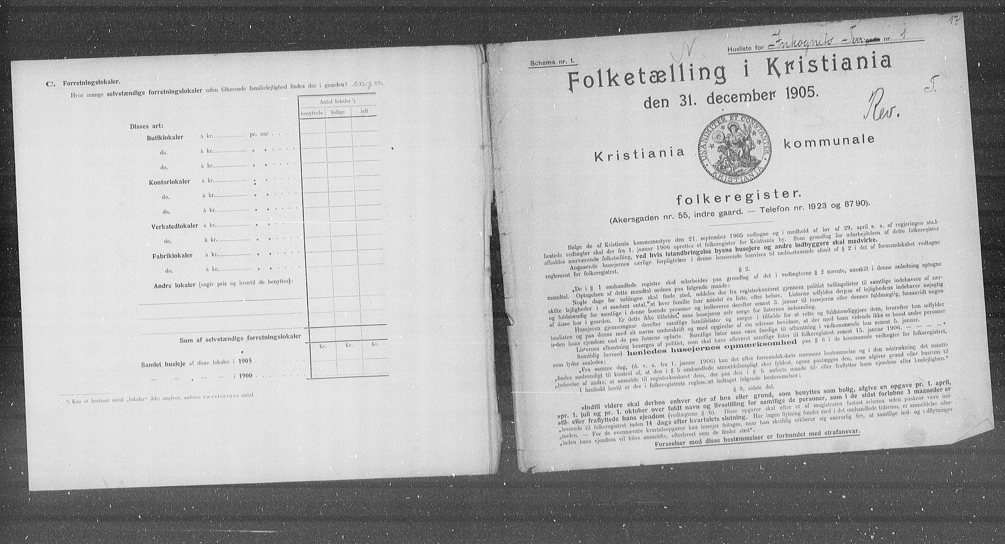 OBA, Kommunal folketelling 31.12.1905 for Kristiania kjøpstad, 1905, s. 23176