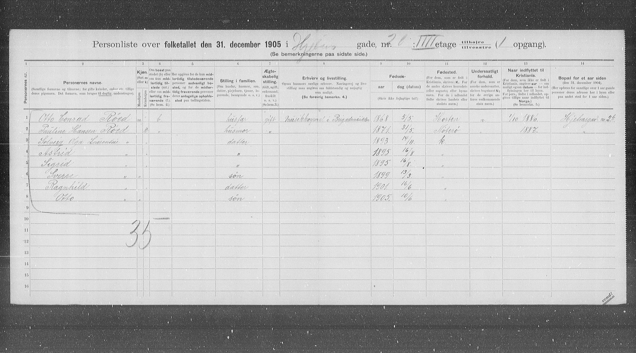 OBA, Kommunal folketelling 31.12.1905 for Kristiania kjøpstad, 1905, s. 20873