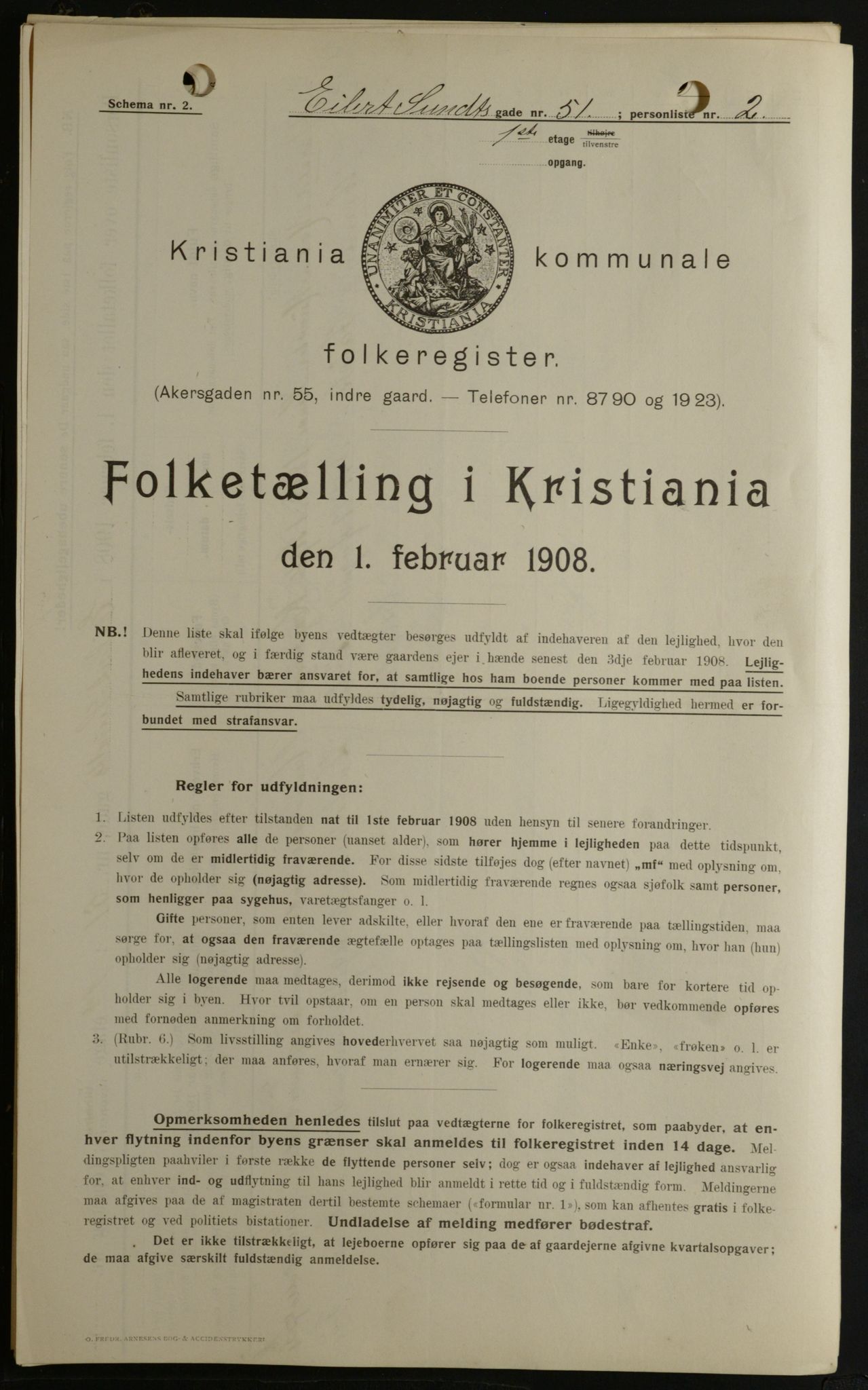 OBA, Kommunal folketelling 1.2.1908 for Kristiania kjøpstad, 1908, s. 17804