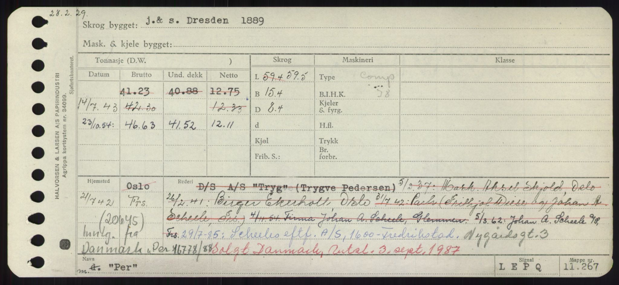 Sjøfartsdirektoratet med forløpere, Skipsmålingen, RA/S-1627/H/Hd/L0029: Fartøy, P, s. 165