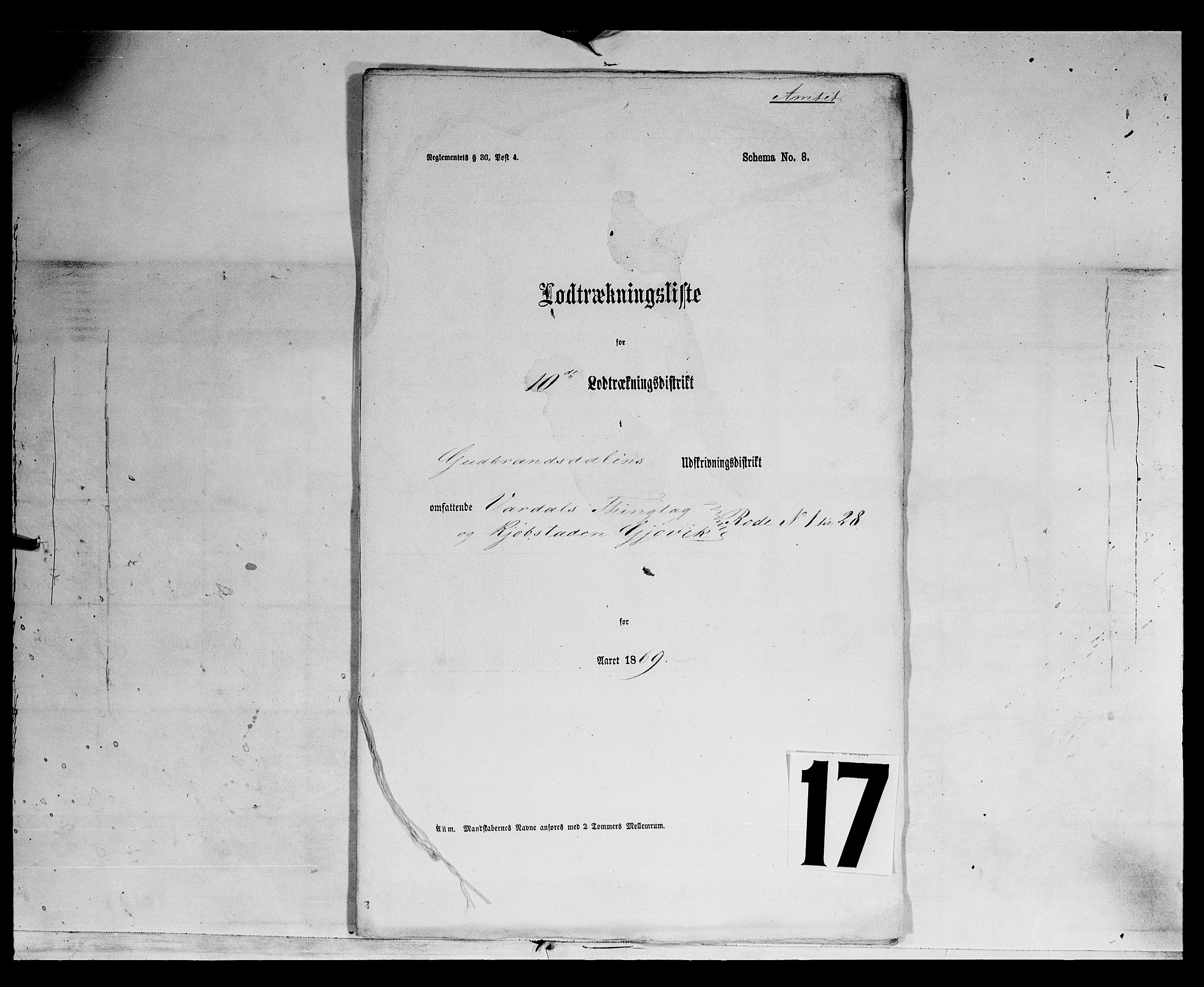 Fylkesmannen i Oppland, AV/SAH-FYO-002/1/K/Kg/L1169: Vardal, Biri og Gjøvik, 1860-1879, s. 7314