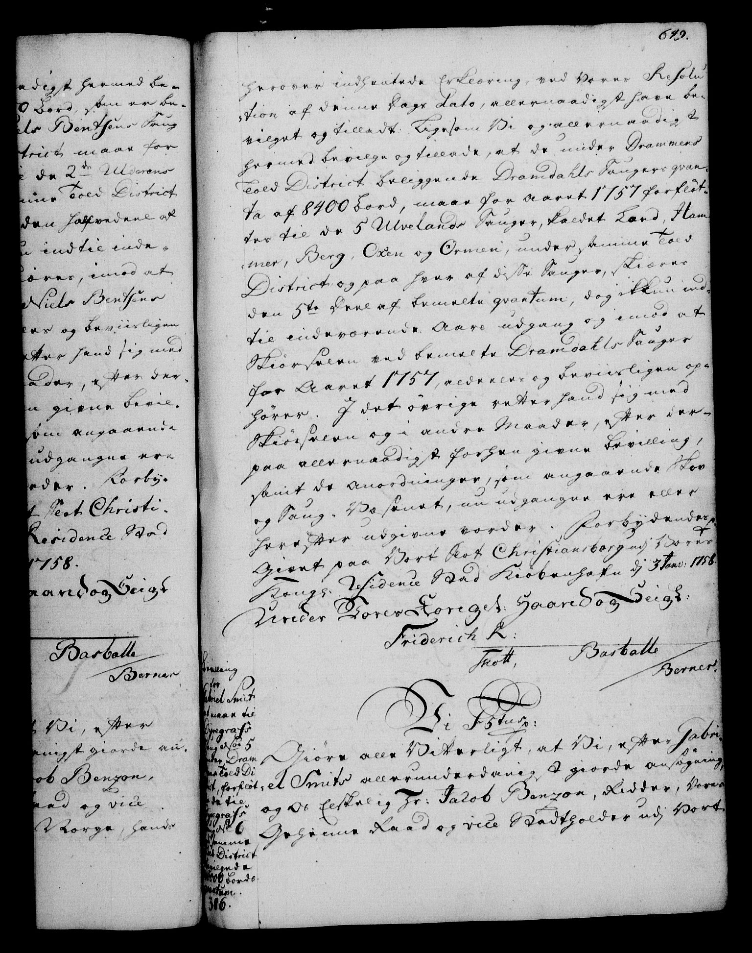 Rentekammeret, Kammerkanselliet, RA/EA-3111/G/Gg/Gga/L0006: Norsk ekspedisjonsprotokoll med register (merket RK 53.6), 1749-1759, s. 649