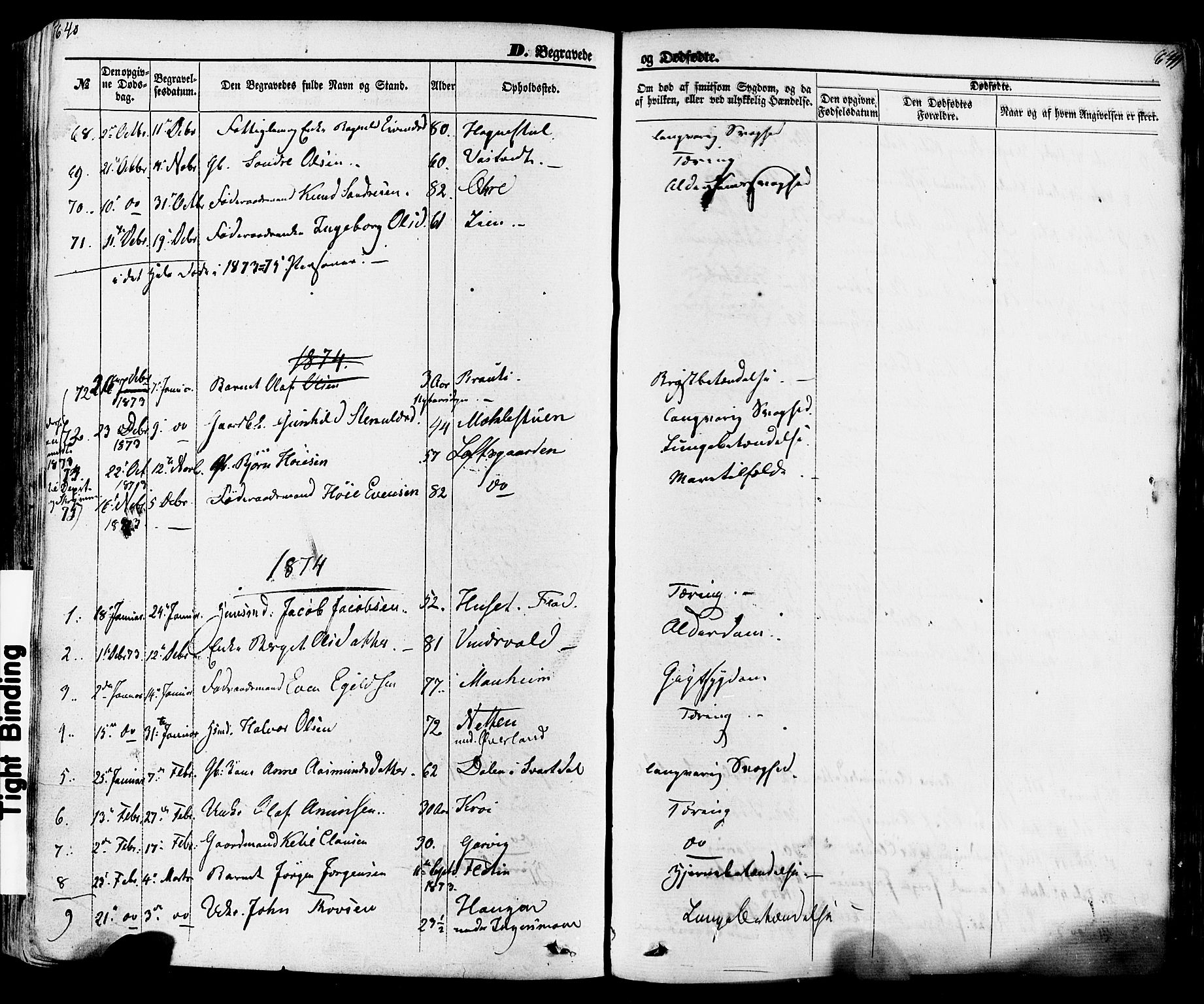 Seljord kirkebøker, AV/SAKO-A-20/F/Fa/L0013: Ministerialbok nr. I 13, 1866-1876, s. 640-641