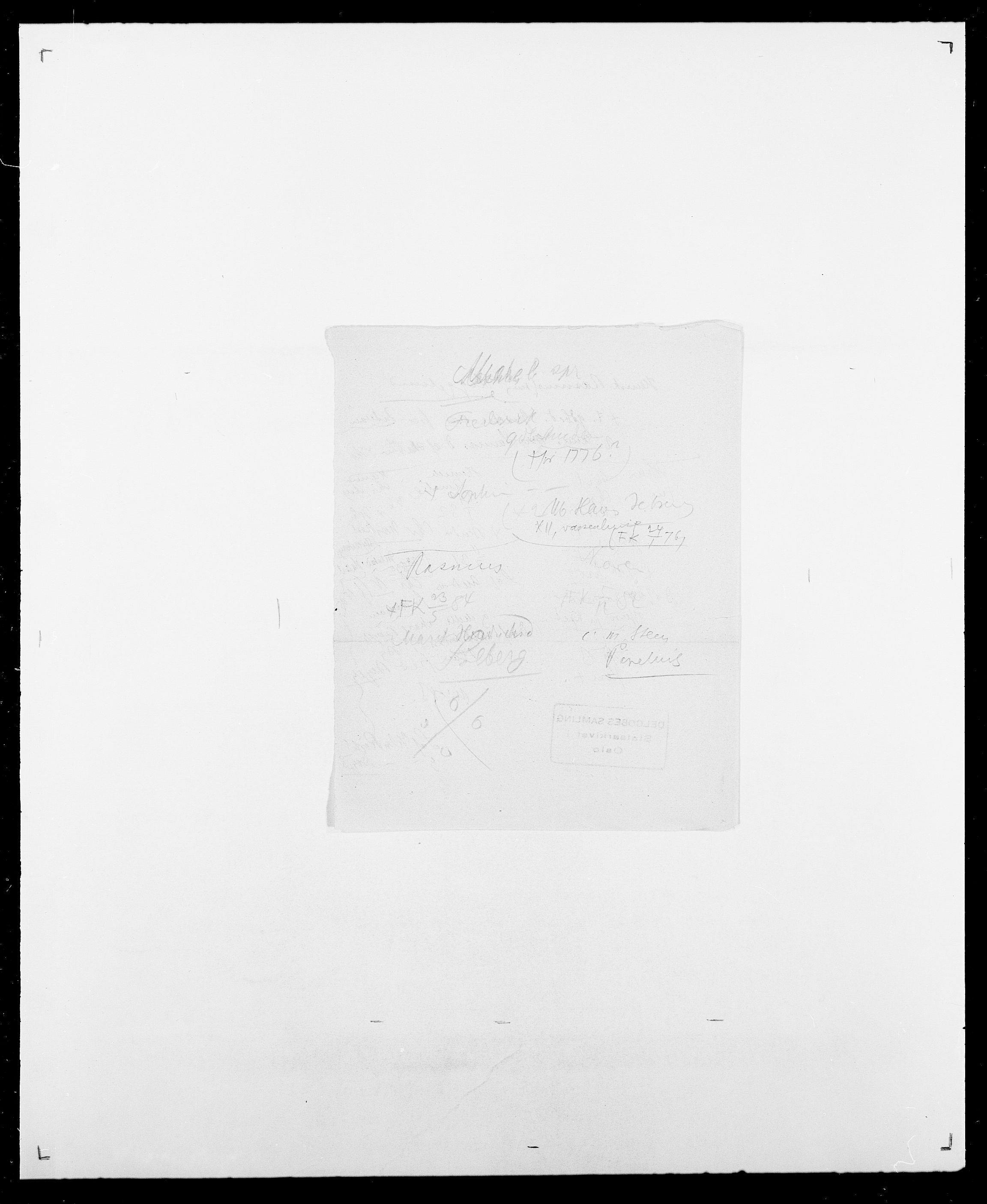 Delgobe, Charles Antoine - samling, AV/SAO-PAO-0038/D/Db/L0001: Tilleggspakke, s. 212