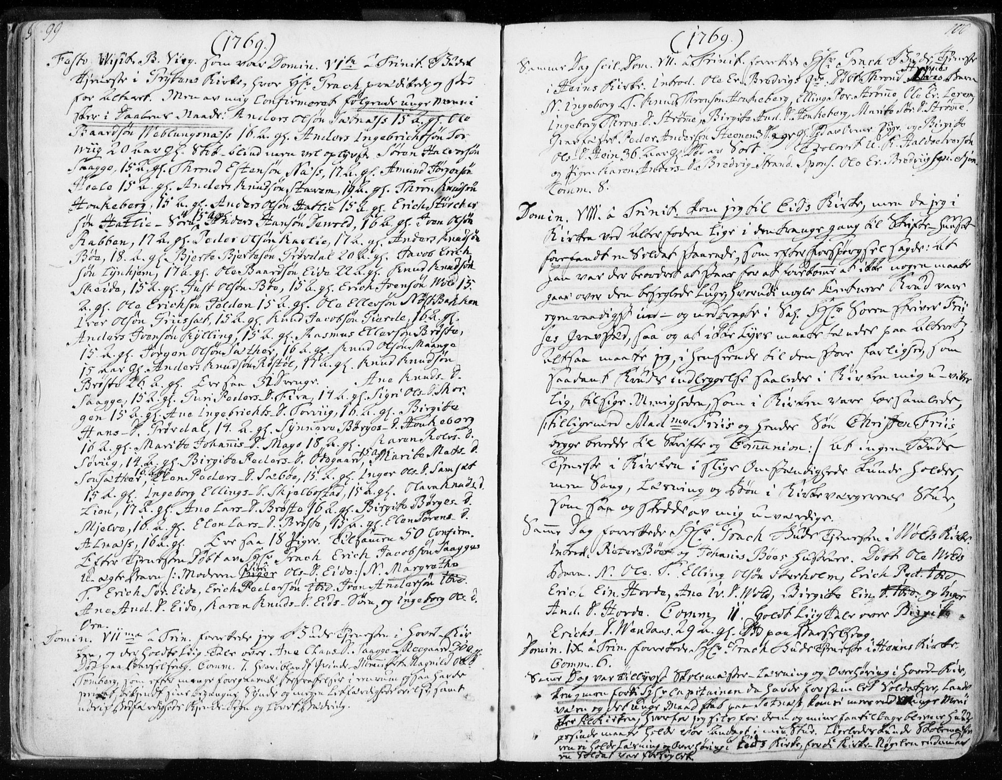 Ministerialprotokoller, klokkerbøker og fødselsregistre - Møre og Romsdal, AV/SAT-A-1454/544/L0569: Ministerialbok nr. 544A02, 1764-1806, s. 99-100