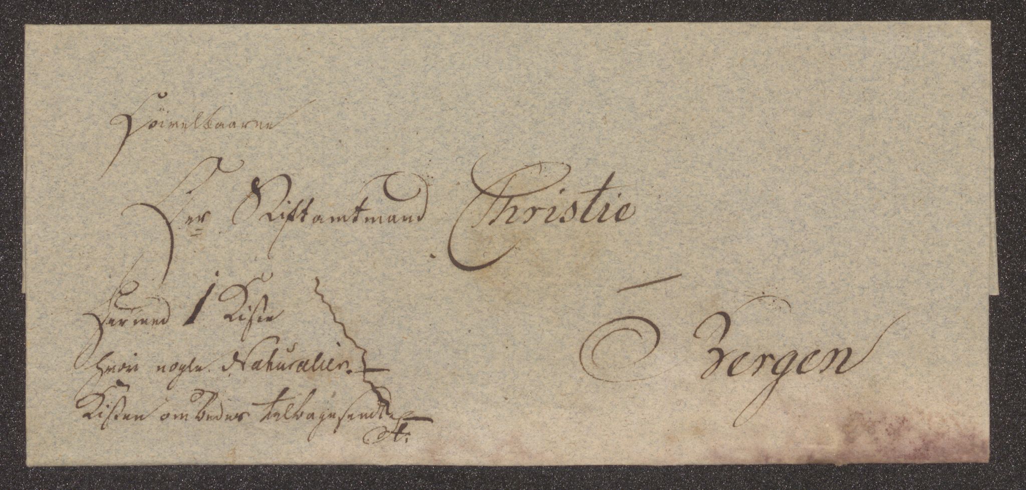 Bergens Museum, UMB/A007/D/Da/L0002/0001: Innkommende brev 1827 / Innkommende brev 1827, 1827