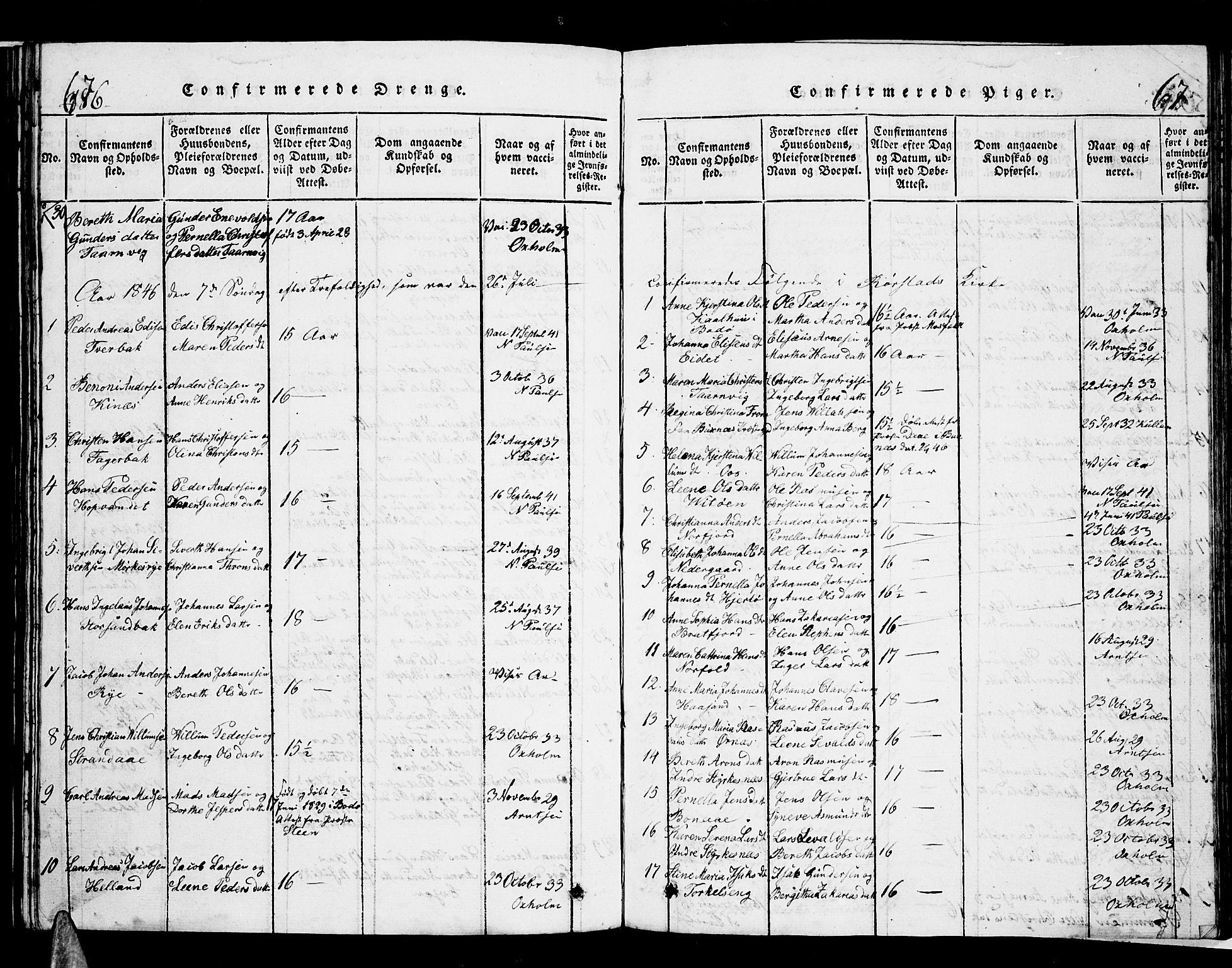 Ministerialprotokoller, klokkerbøker og fødselsregistre - Nordland, AV/SAT-A-1459/853/L0773: Klokkerbok nr. 853C01, 1821-1859, s. 676-677