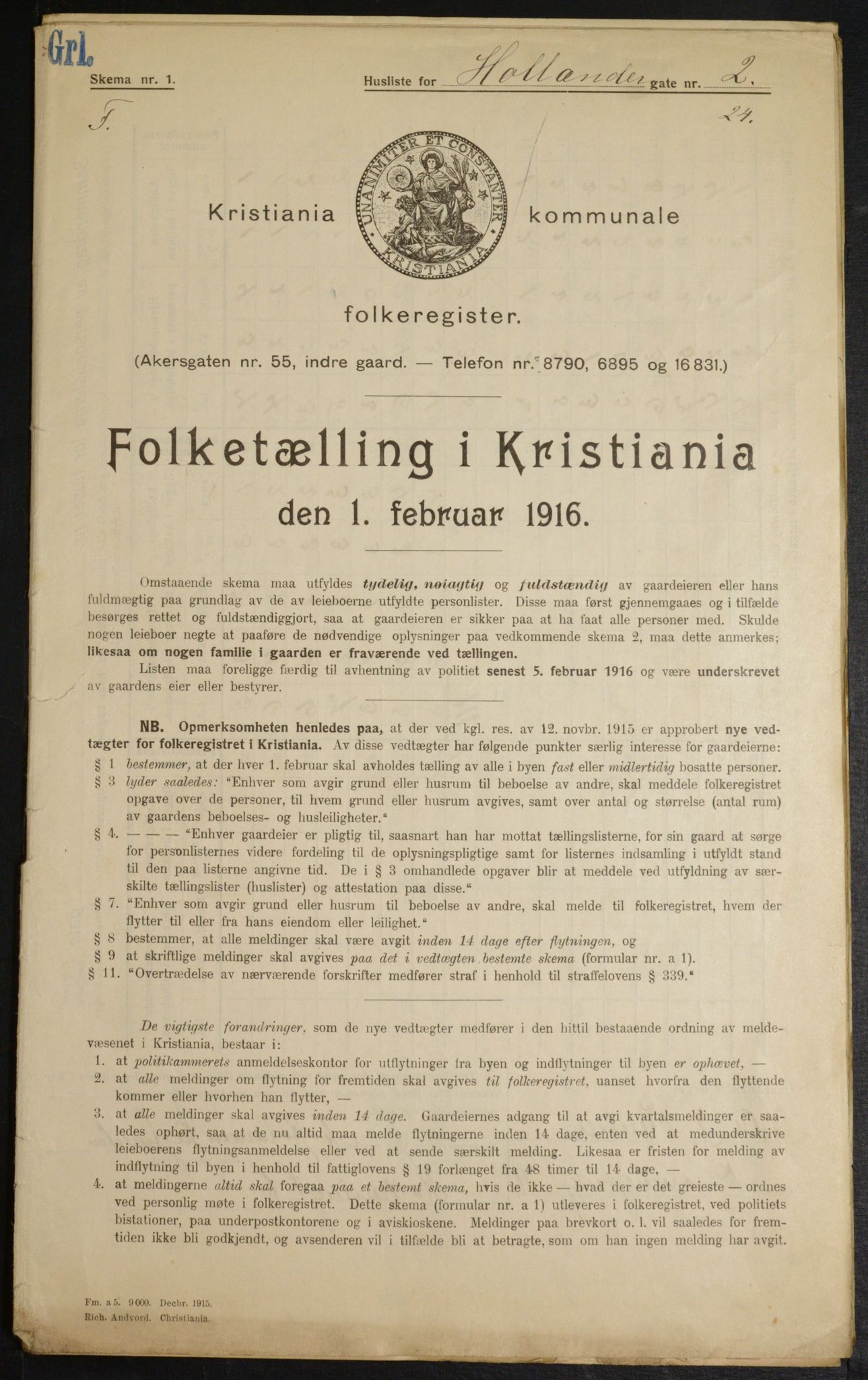 OBA, Kommunal folketelling 1.2.1916 for Kristiania, 1916, s. 41293