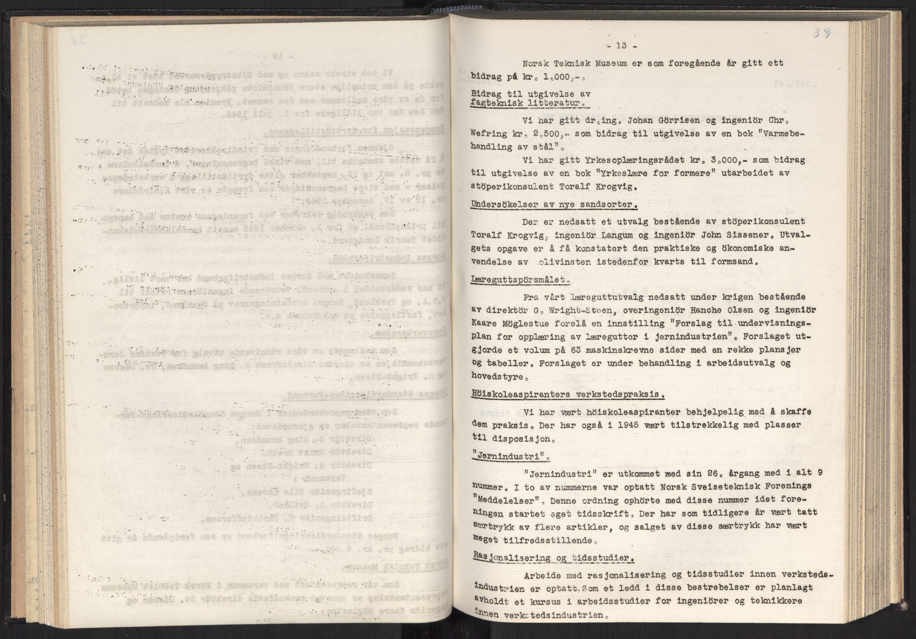 Teknologibedriftenes Landsforening TBL, RA/PA-1700/A/Ad/L0007: Årsberetning med register, 1940-1951, s. 39