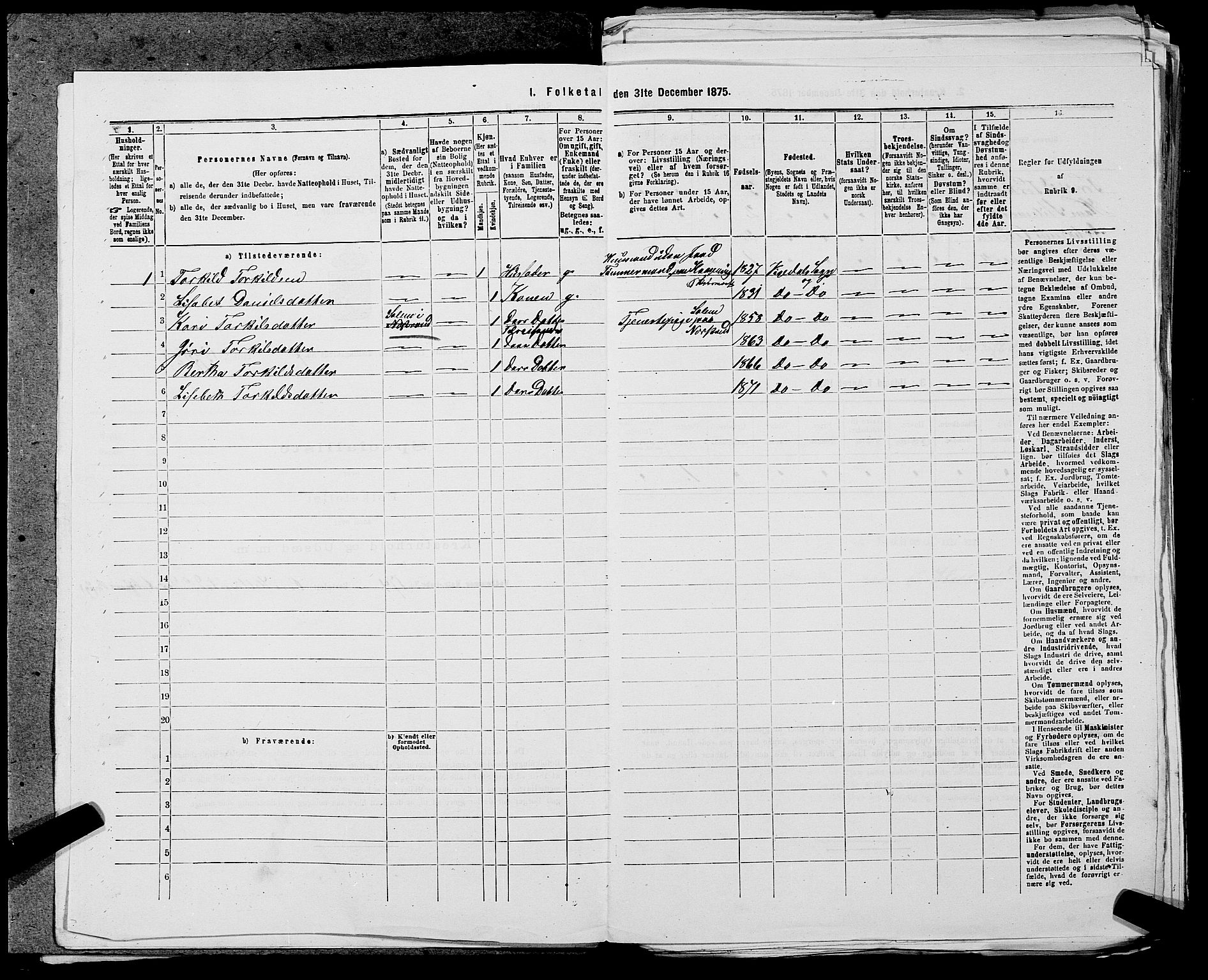 SAST, Folketelling 1875 for 1157P Vikedal prestegjeld, 1875, s. 771