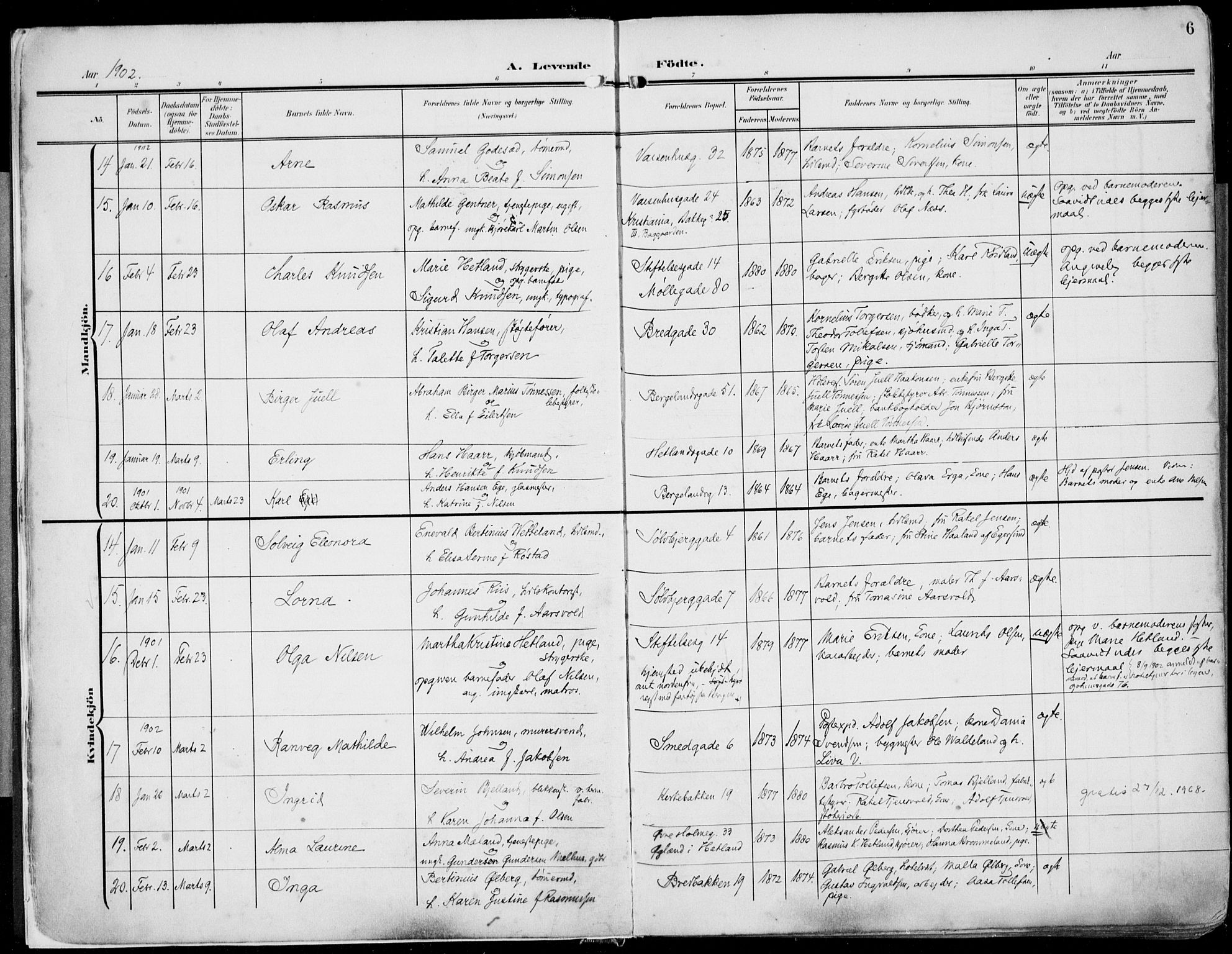 St. Petri sokneprestkontor, AV/SAST-A-101813/002/A/L0005: Ministerialbok nr. A 23, 1902-1918, s. 6