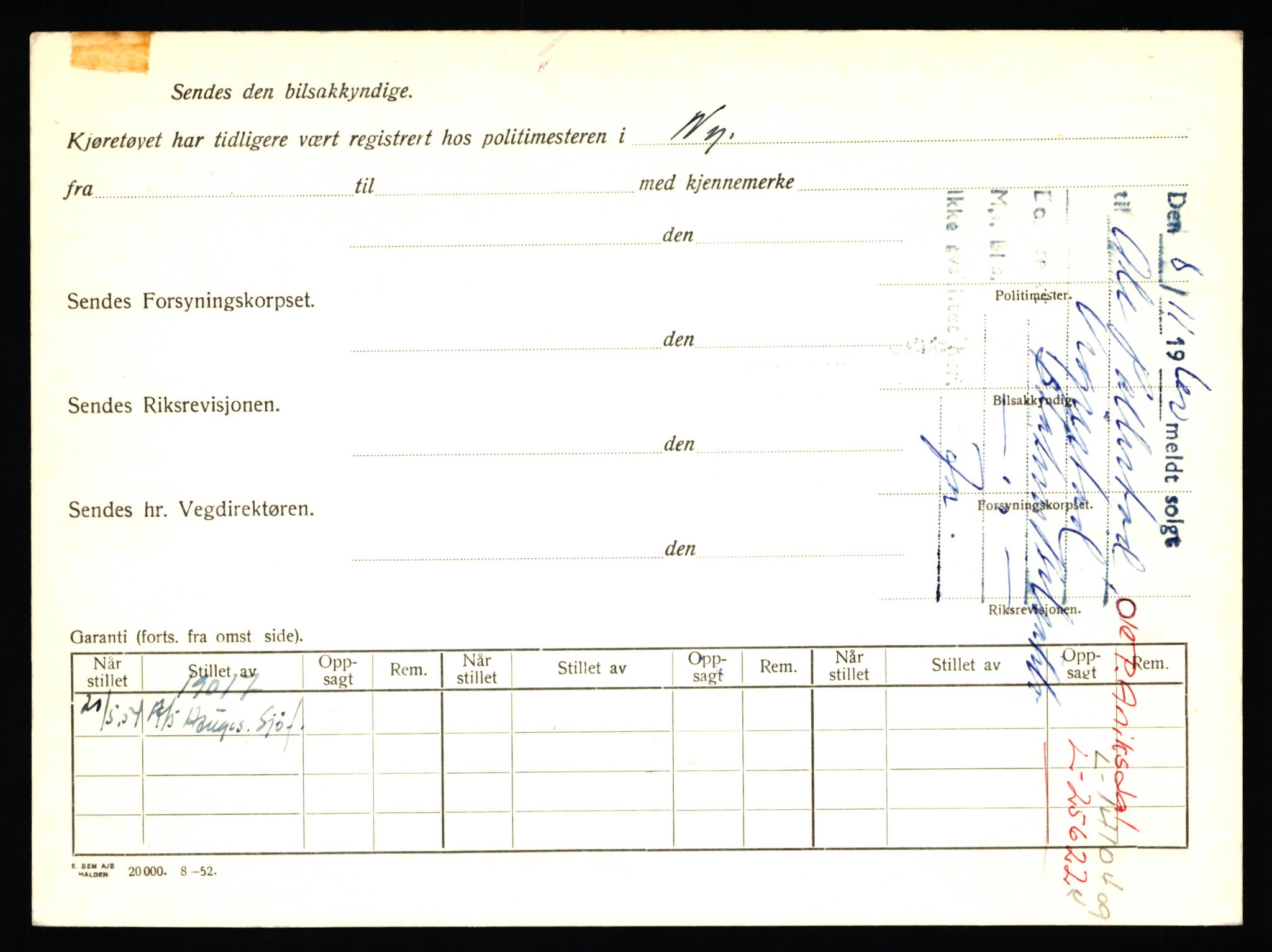 Stavanger trafikkstasjon, SAST/A-101942/0/F/L0039: L-22300 - L-22799, 1930-1971, s. 280