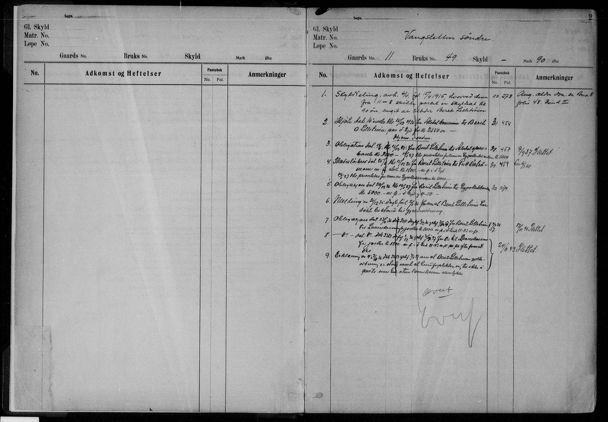 Nord-Østerdal tingrett, SAH/TING-020/H/Ha/Haf/L0036: Panteregister nr. 5, 1895, s. 2