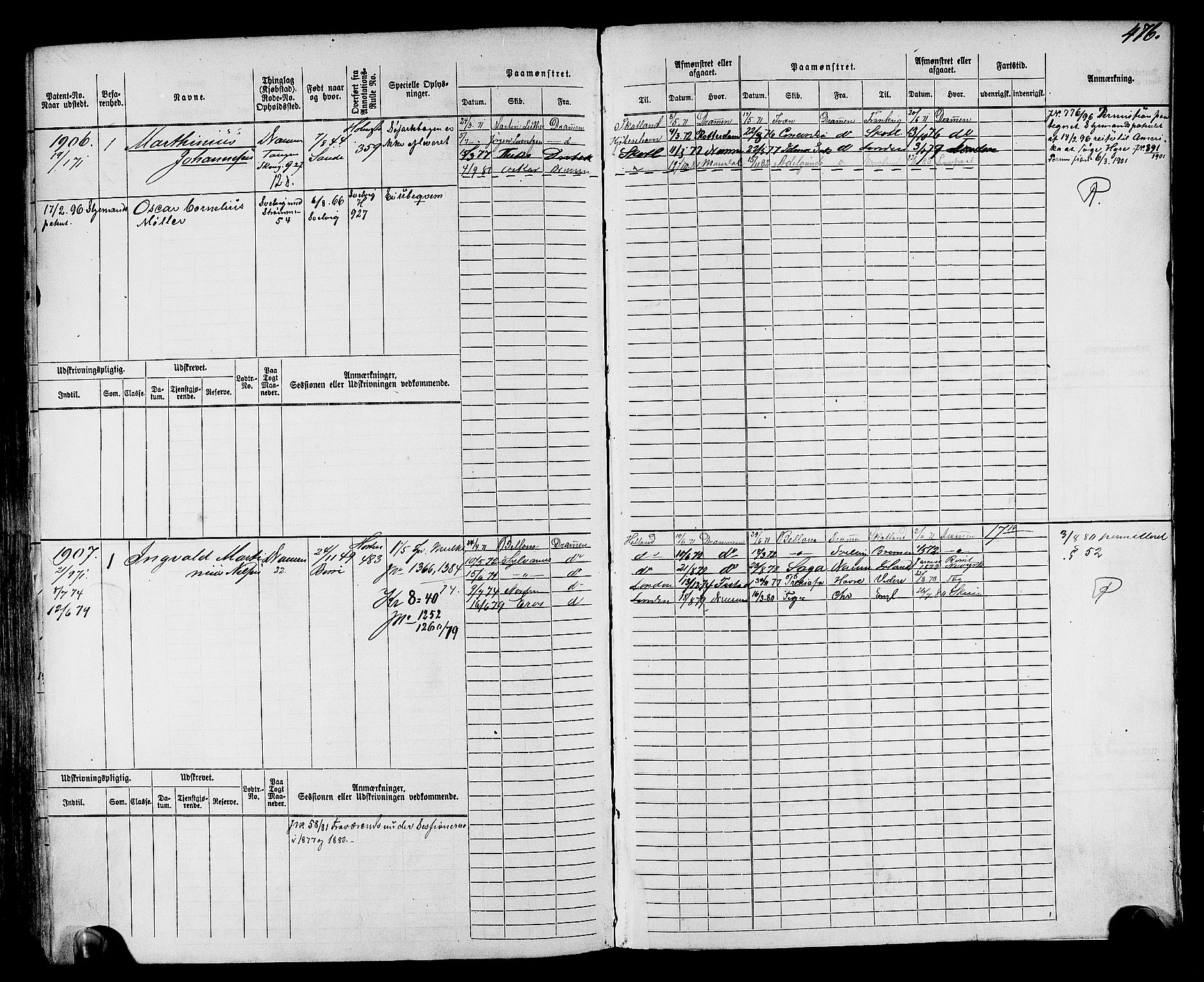 Drammen innrulleringsdistrikt, AV/SAKO-A-781/F/Fc/L0002: Hovedrulle, 1869, s. 489