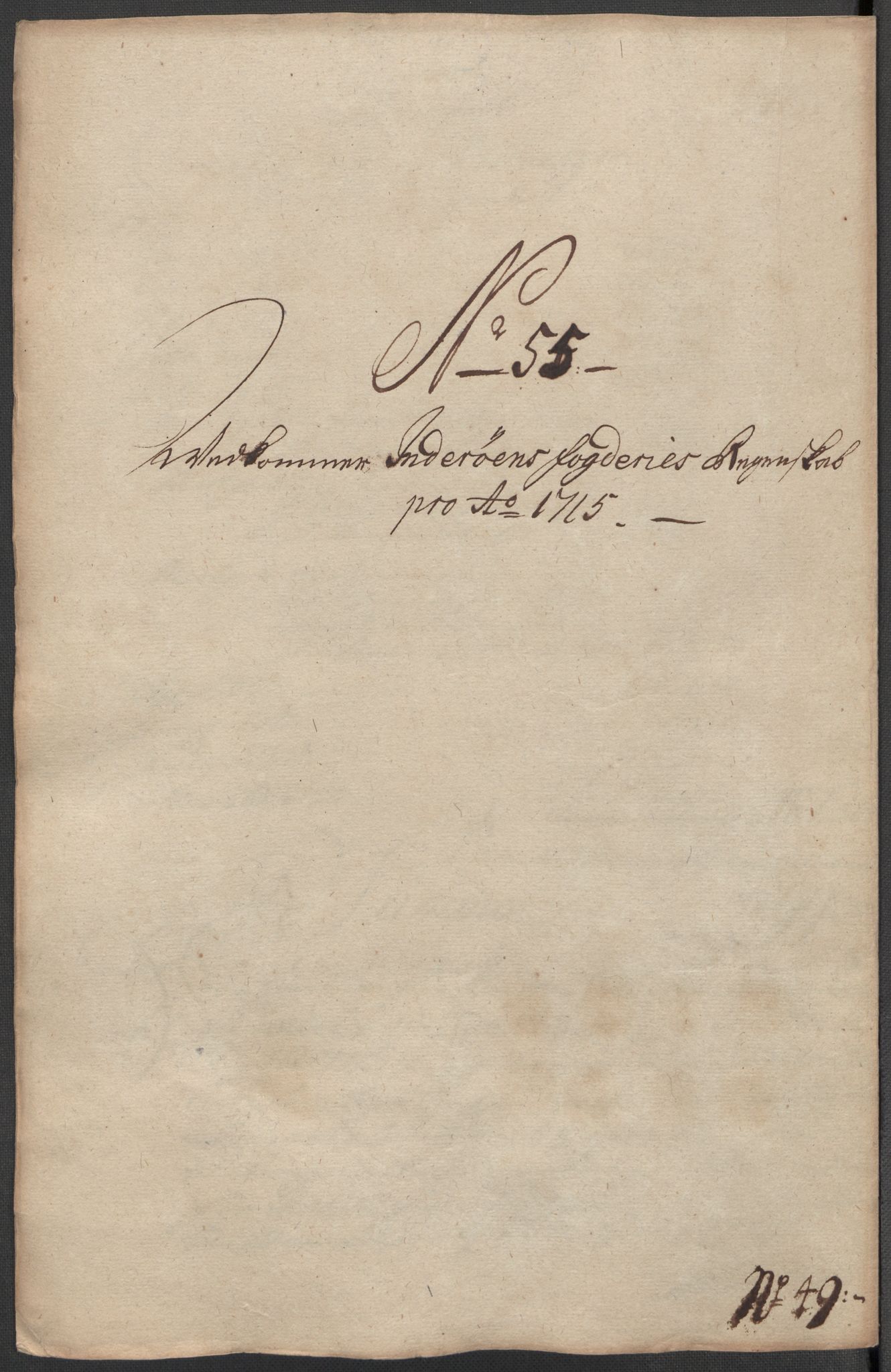 Rentekammeret inntil 1814, Reviderte regnskaper, Fogderegnskap, RA/EA-4092/R63/L4323: Fogderegnskap Inderøy, 1715, s. 379