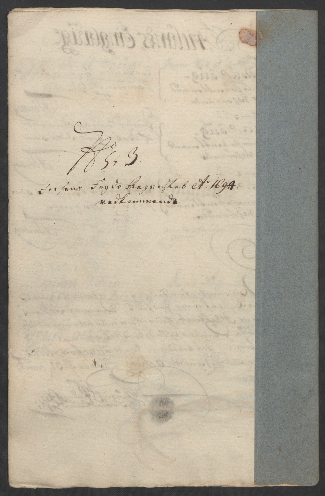 Rentekammeret inntil 1814, Reviderte regnskaper, Fogderegnskap, RA/EA-4092/R57/L3850: Fogderegnskap Fosen, 1694, s. 84