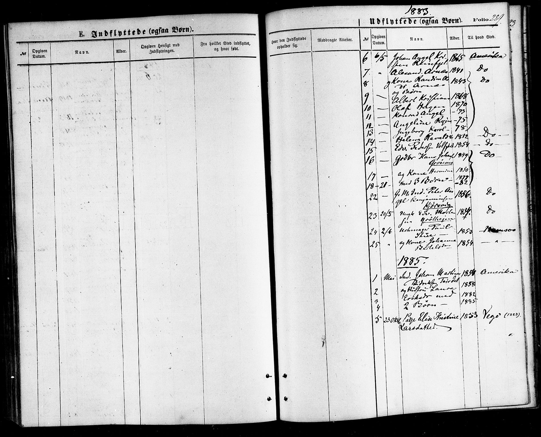 Ministerialprotokoller, klokkerbøker og fødselsregistre - Nordland, SAT/A-1459/812/L0177: Ministerialbok nr. 812A06, 1875-1885, s. 289