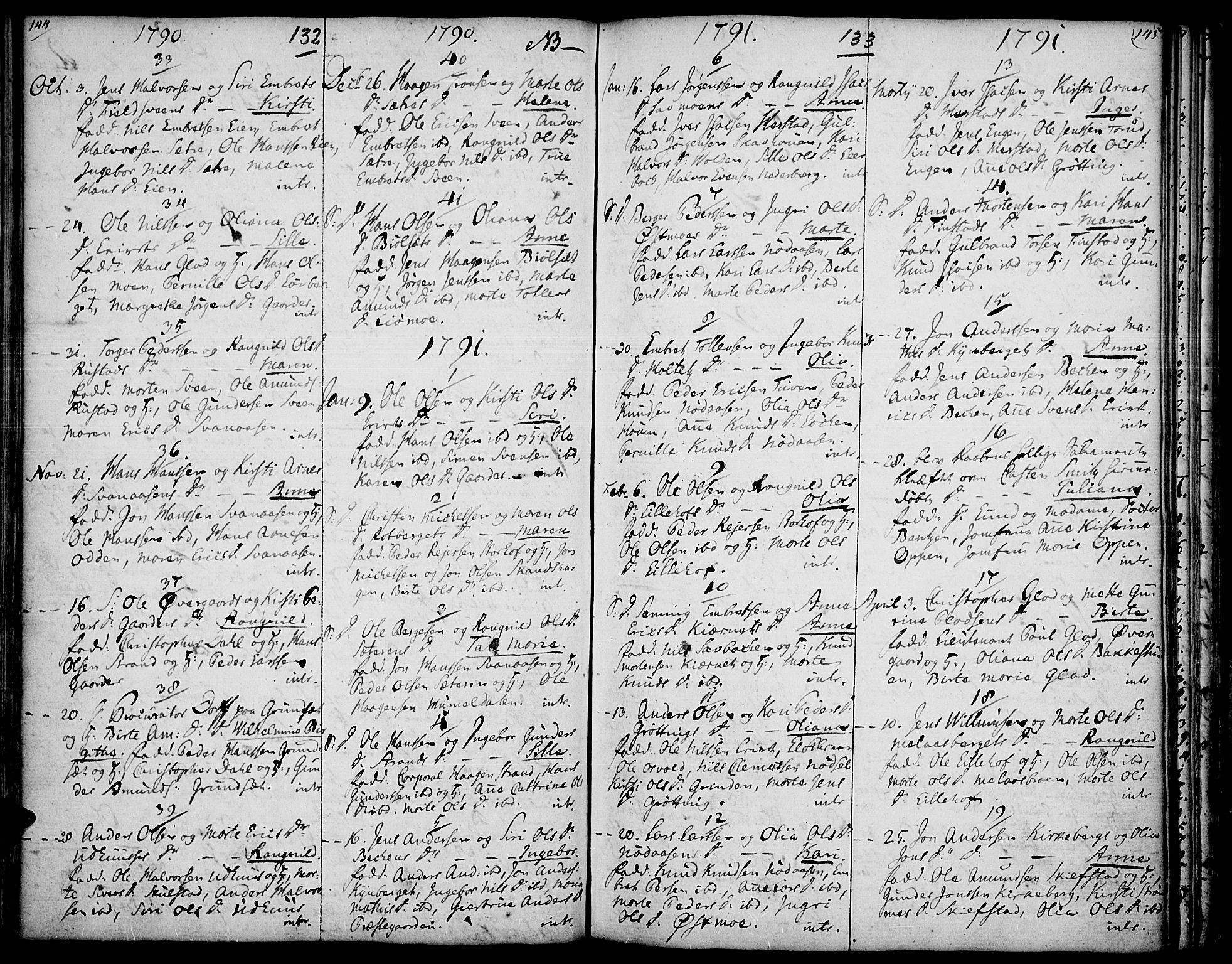 Elverum prestekontor, AV/SAH-PREST-044/H/Ha/Haa/L0005: Ministerialbok nr. 5, 1777-1793, s. 132-133