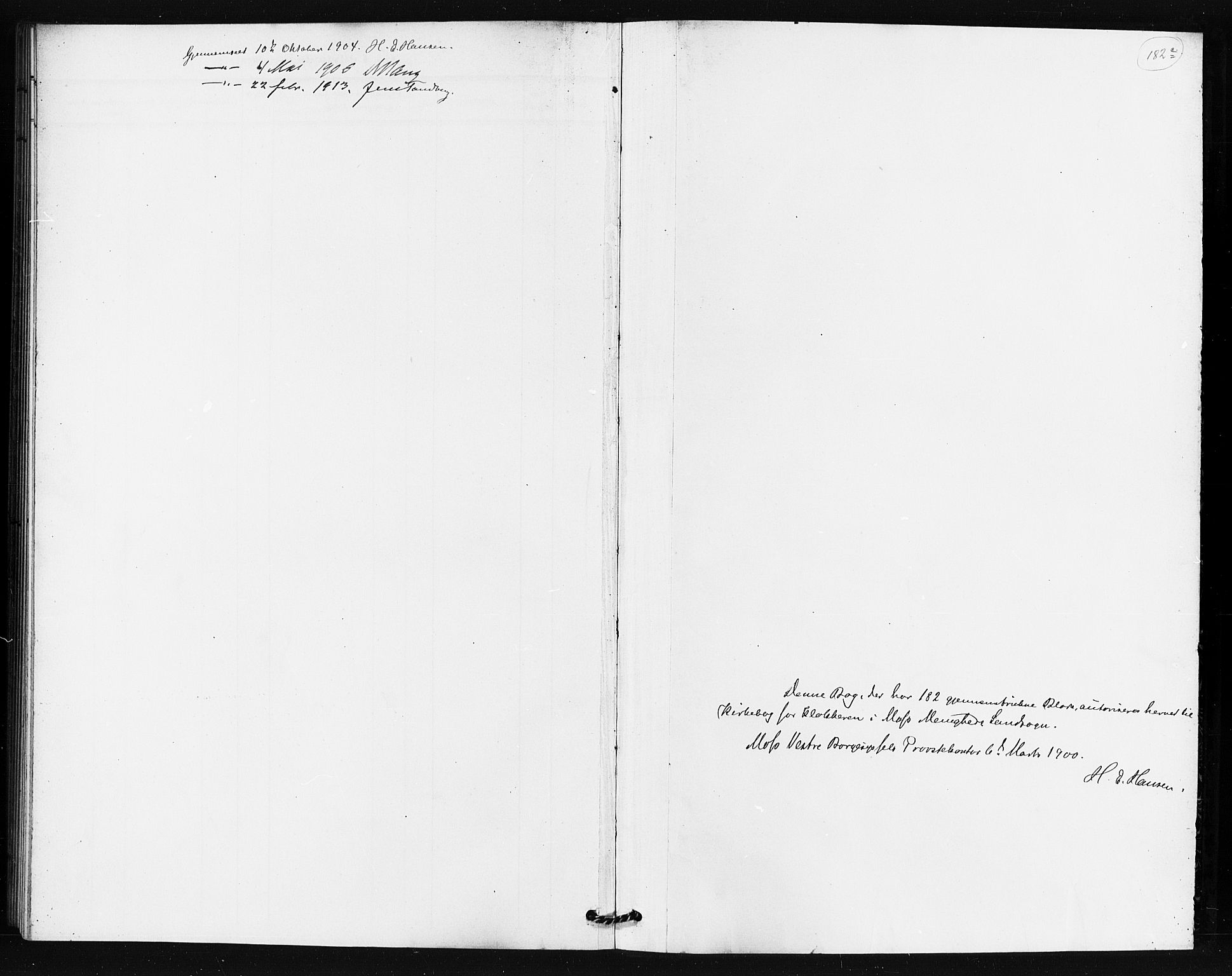 Moss prestekontor Kirkebøker, SAO/A-2003/G/Gb/L0002: Klokkerbok nr. II 2, 1900-1910, s. 165