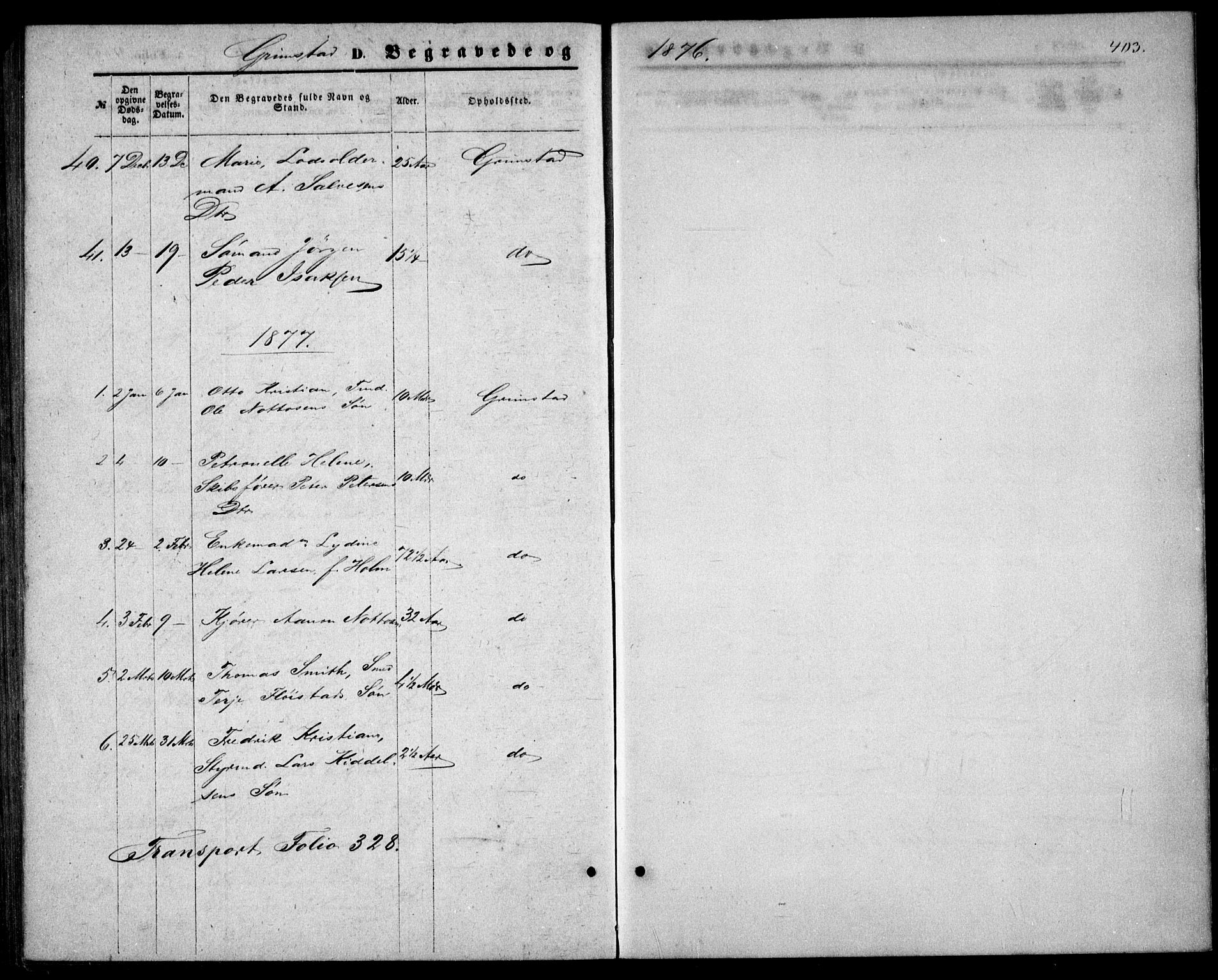 Fjære sokneprestkontor, AV/SAK-1111-0011/F/Fb/L0009: Klokkerbok nr. B 9, 1867-1870, s. 403
