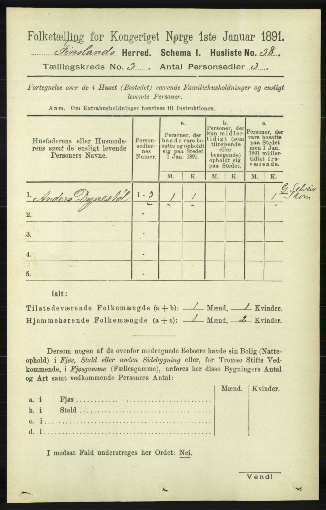 RA, Folketelling 1891 for 1023 Finsland herred, 1891, s. 760