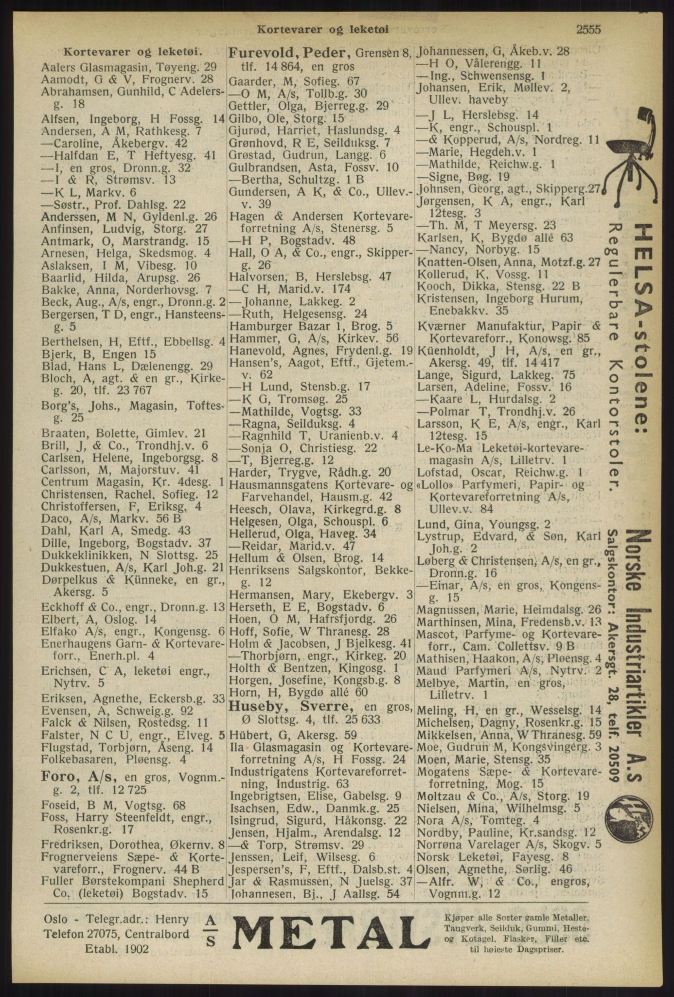 Kristiania/Oslo adressebok, PUBL/-, 1936, s. 2555