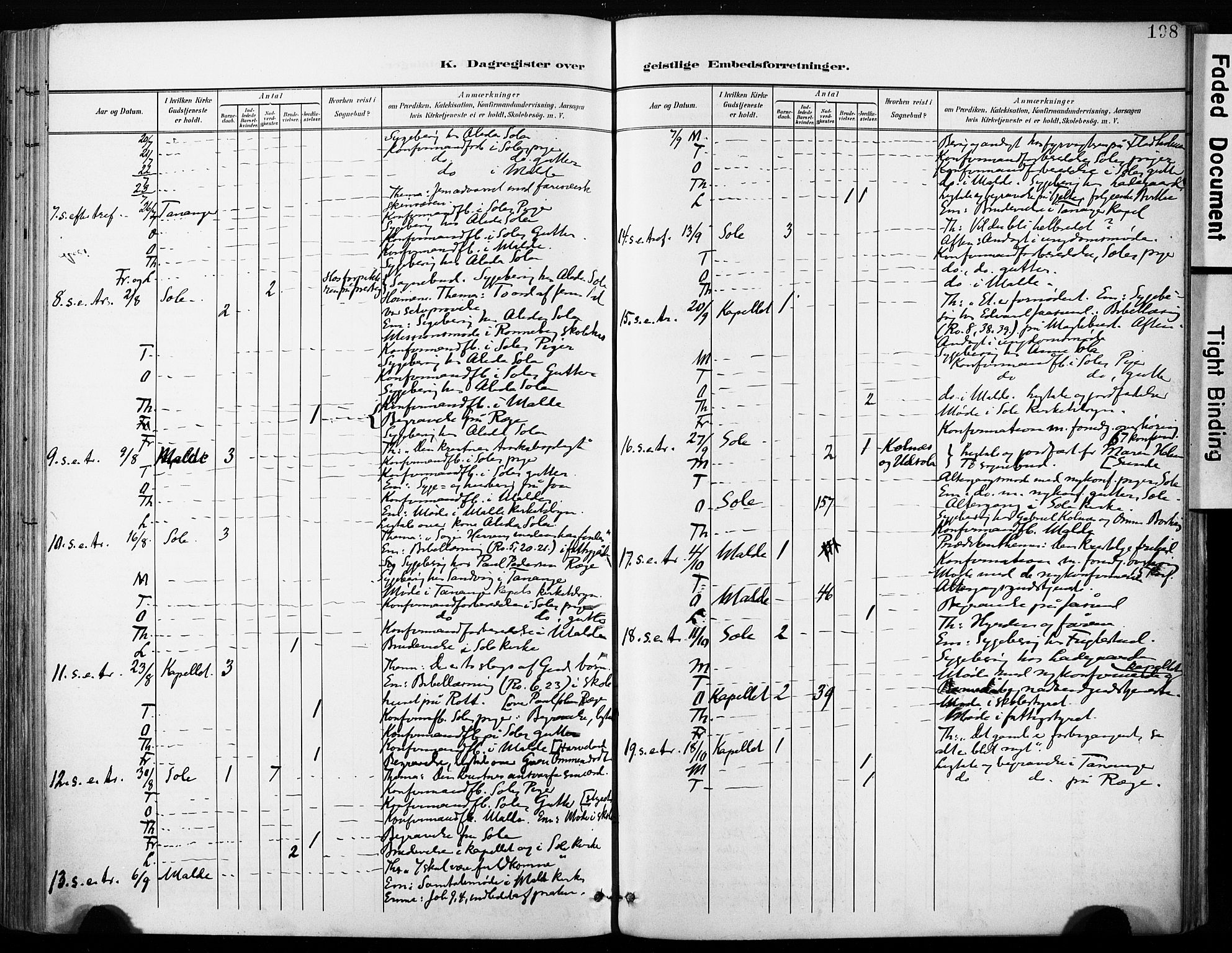 Håland sokneprestkontor, AV/SAST-A-101802/001/30BA/L0013: Ministerialbok nr. A 12, 1901-1913, s. 198