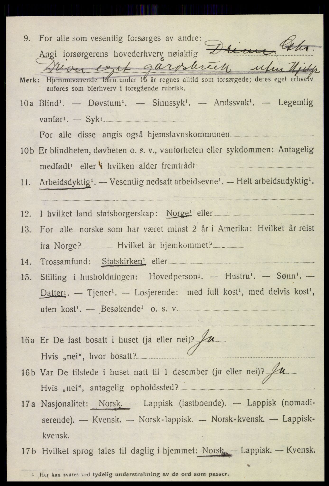 SAT, Folketelling 1920 for 1838 Gildeskål herred, 1920, s. 5419