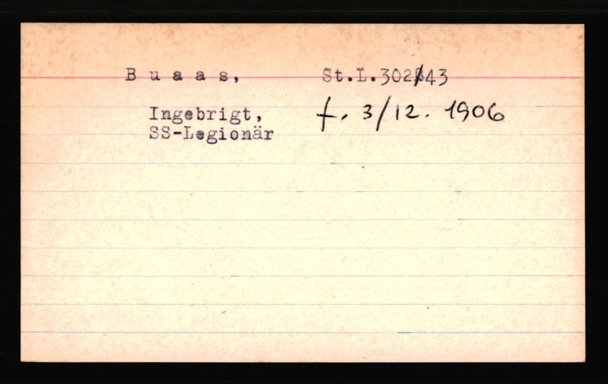 SS- und Polizeigericht Nord (IX), AV/RA-RAFA-3182/0001/C/Ca/L0001: kartotekkort for personer alfabetisk på etternavn: A-C, 1940-1945, s. 662