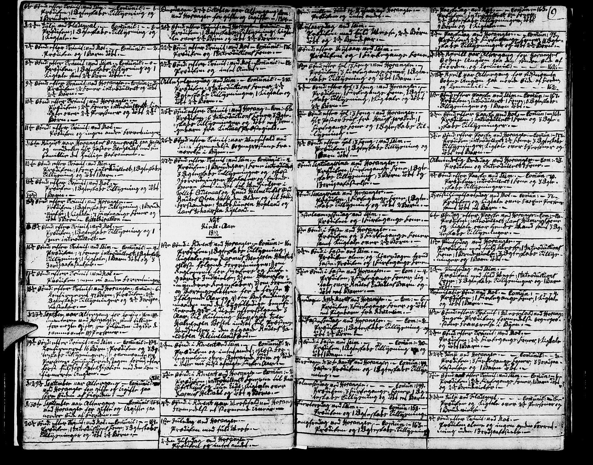 Hosanger sokneprestembete, AV/SAB-A-75801/H/Haa: Ministerialbok nr. A 4, 1811-1821, s. 9