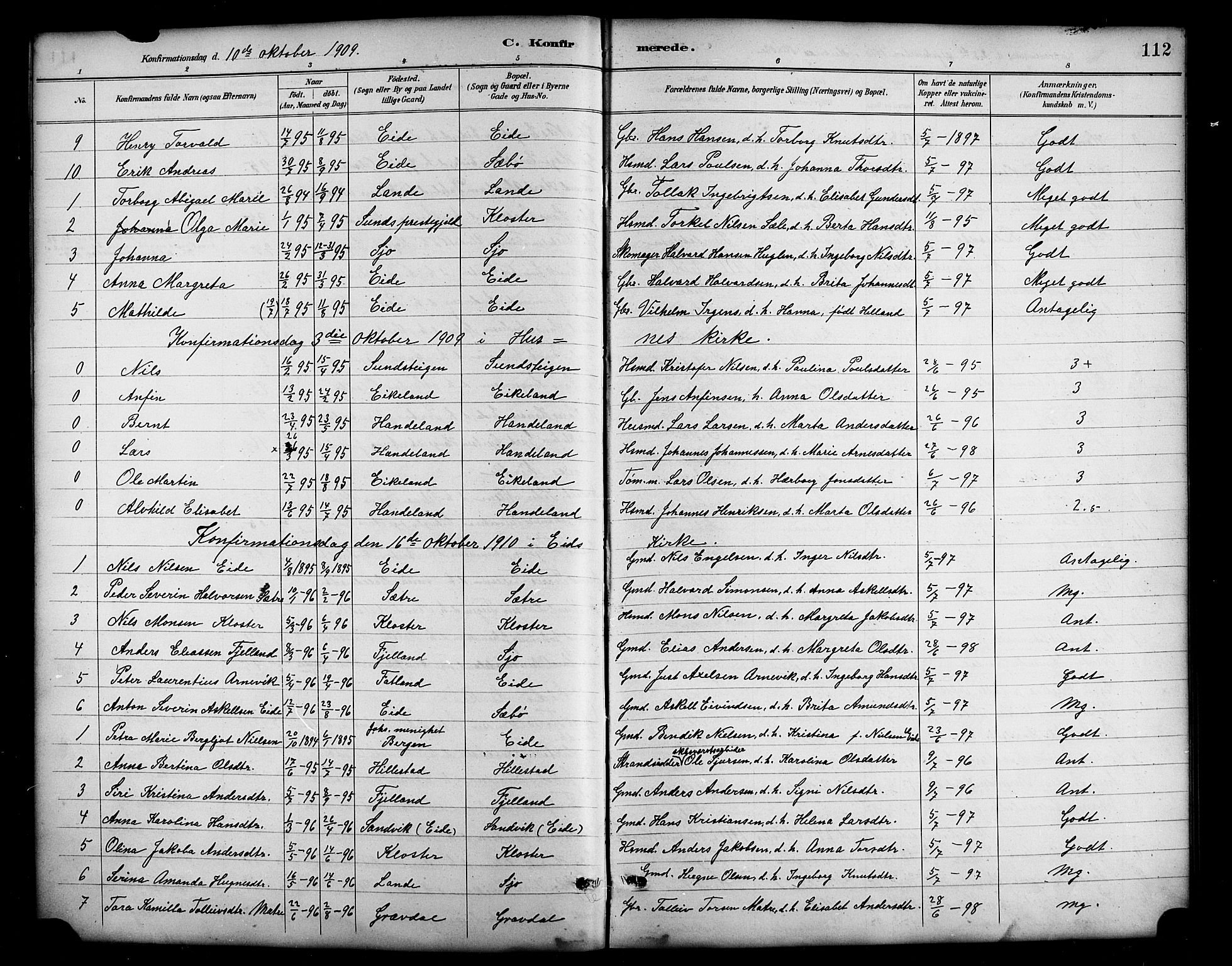 Fjelberg sokneprestembete, AV/SAB-A-75201/H/Hab: Klokkerbok nr. B 4, 1889-1919, s. 112