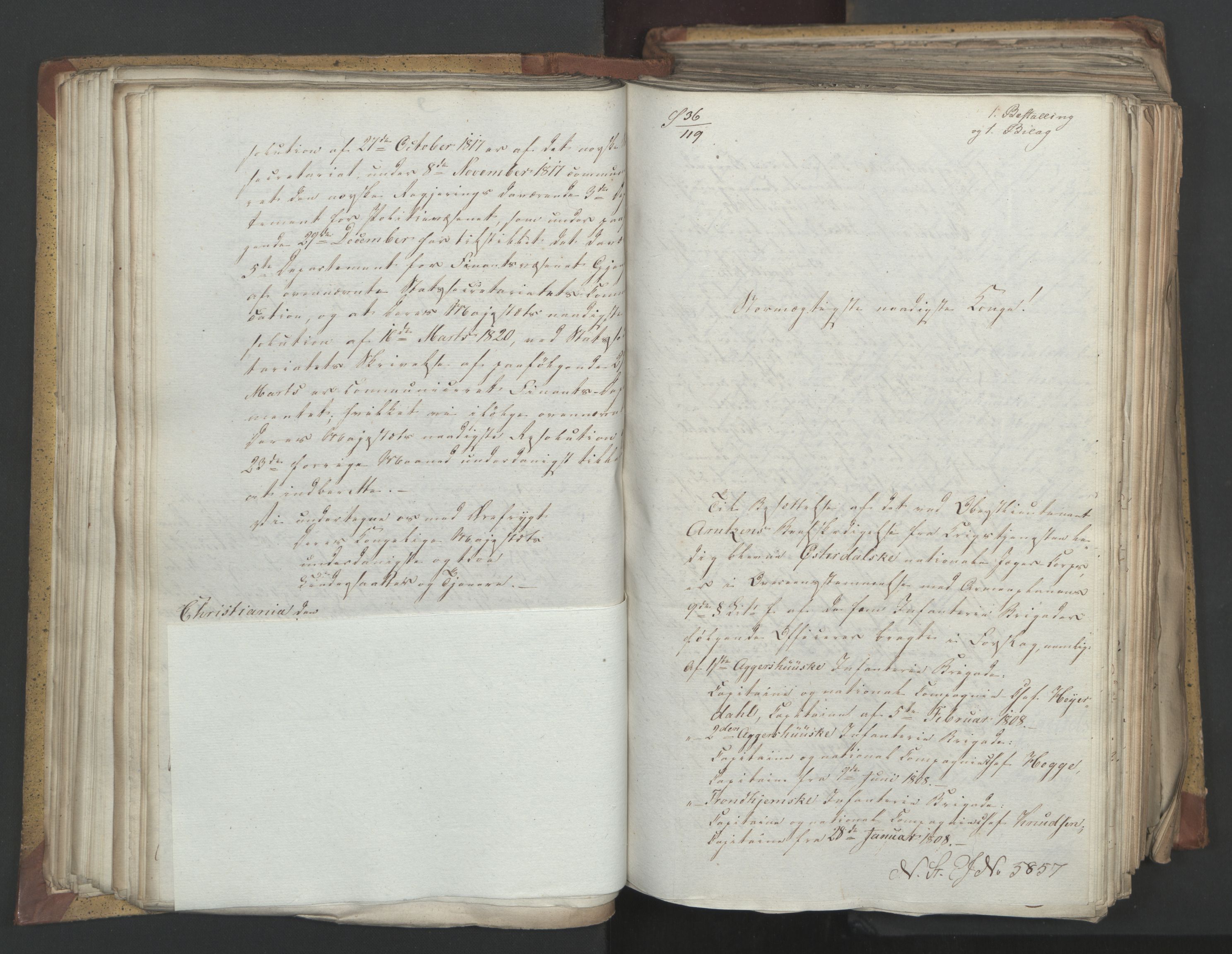 Statsrådsavdelingen i Stockholm, AV/RA-S-1003/D/Da/L0030: Regjeringsinnstillinger nr. 5800-5931, 1822, s. 116