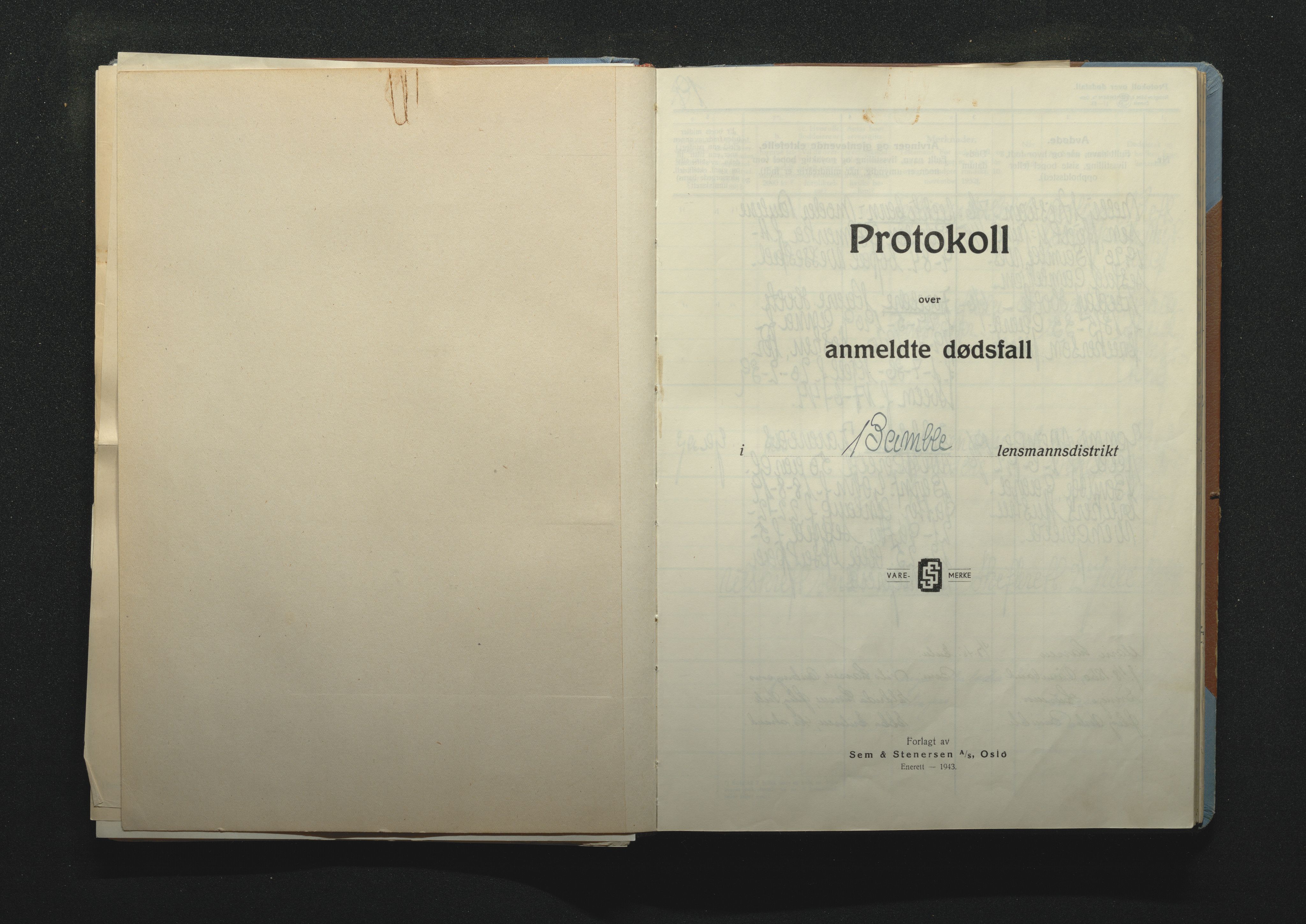 Bamble lensmannskontor, AV/SAKO-A-552/H/Ha/Haa/L0008: Dødsfallsprotokoll, 1945-1952