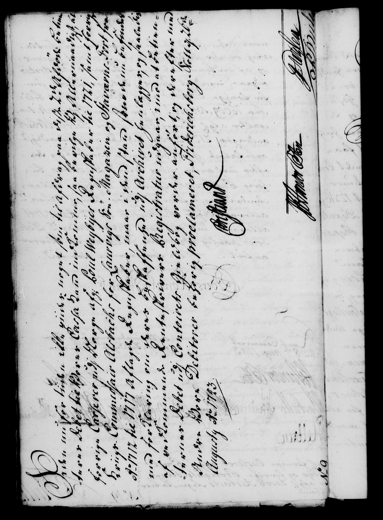 Rentekammeret, Kammerkanselliet, RA/EA-3111/G/Gf/Gfa/L0026: Norsk relasjons- og resolusjonsprotokoll (merket RK 52.26), 1743, s. 571