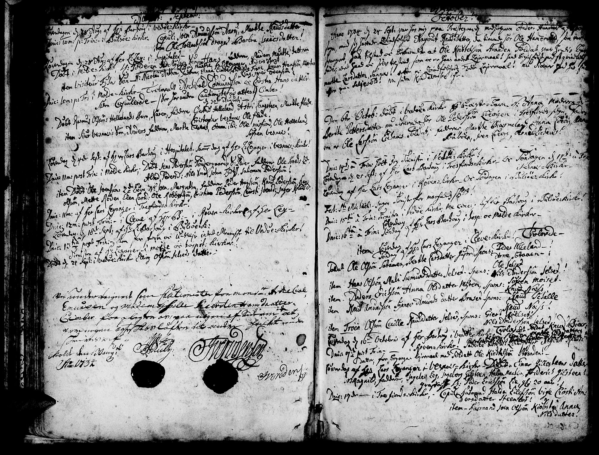 Ministerialprotokoller, klokkerbøker og fødselsregistre - Møre og Romsdal, AV/SAT-A-1454/547/L0599: Ministerialbok nr. 547A01, 1721-1764, s. 146-147