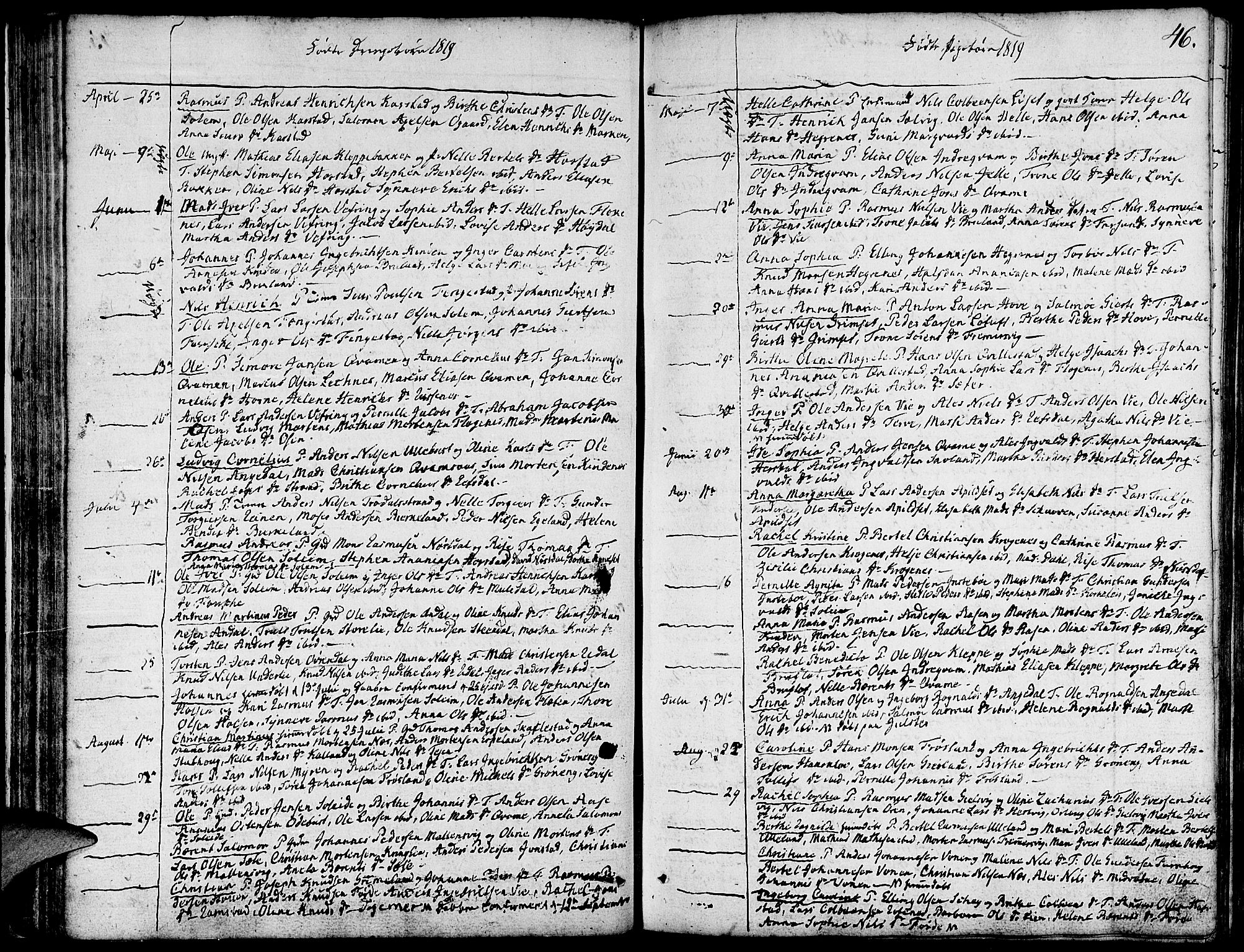 Førde sokneprestembete, AV/SAB-A-79901/H/Haa/Haaa/L0005: Ministerialbok nr. A 5, 1803-1821, s. 46