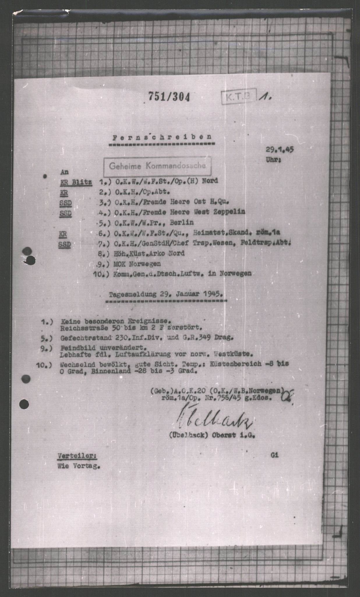 Forsvarets Overkommando. 2 kontor. Arkiv 11.4. Spredte tyske arkivsaker, AV/RA-RAFA-7031/D/Dar/Dara/L0002: Krigsdagbøker for 20. Gebirgs-Armee-Oberkommando (AOK 20), 1945, s. 336