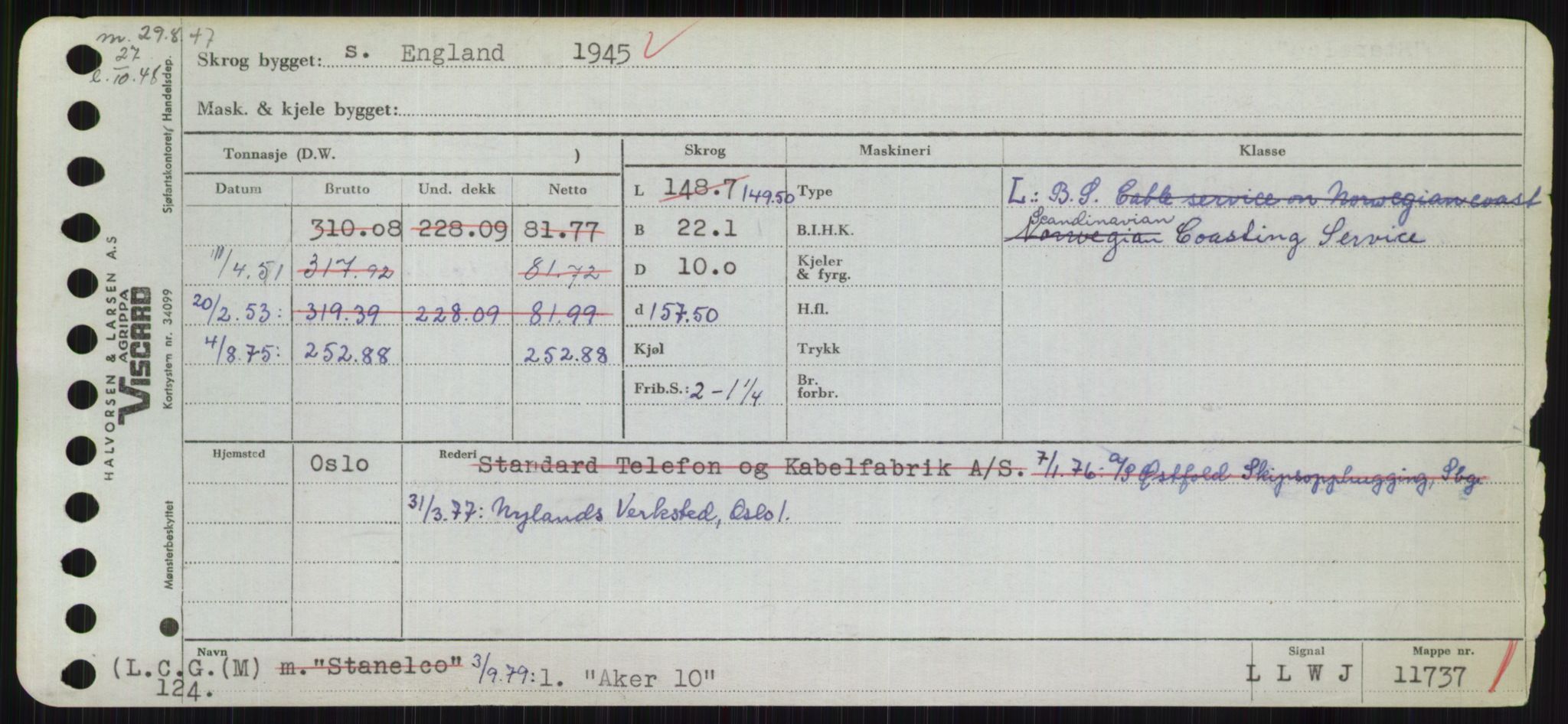 Sjøfartsdirektoratet med forløpere, Skipsmålingen, AV/RA-S-1627/H/Hc/L0001: Lektere, A-Y, s. 11