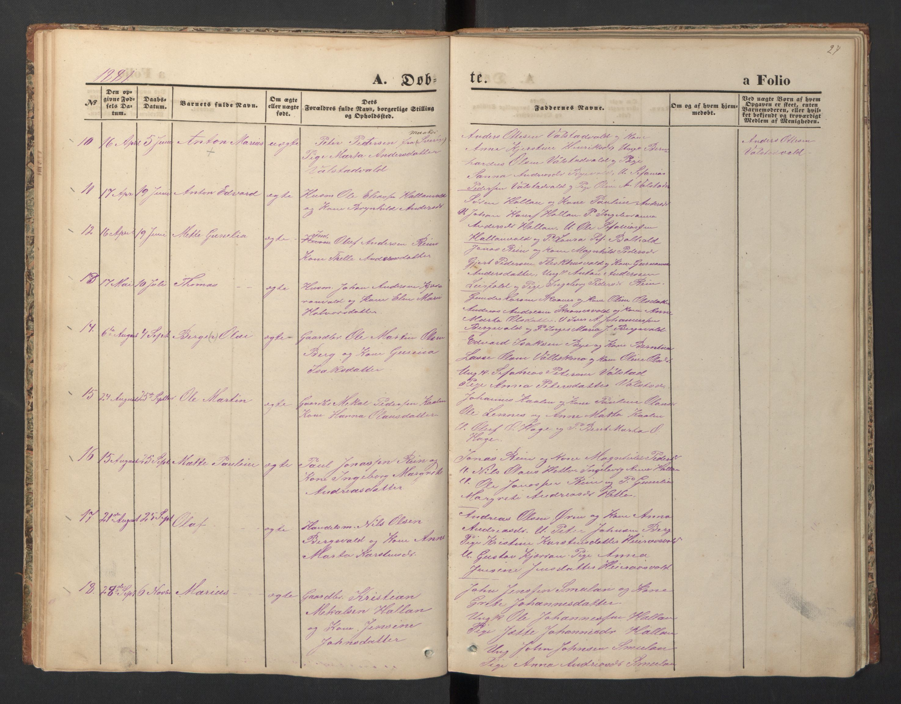 Ministerialprotokoller, klokkerbøker og fødselsregistre - Nord-Trøndelag, AV/SAT-A-1458/726/L0271: Klokkerbok nr. 726C02, 1869-1897, s. 27