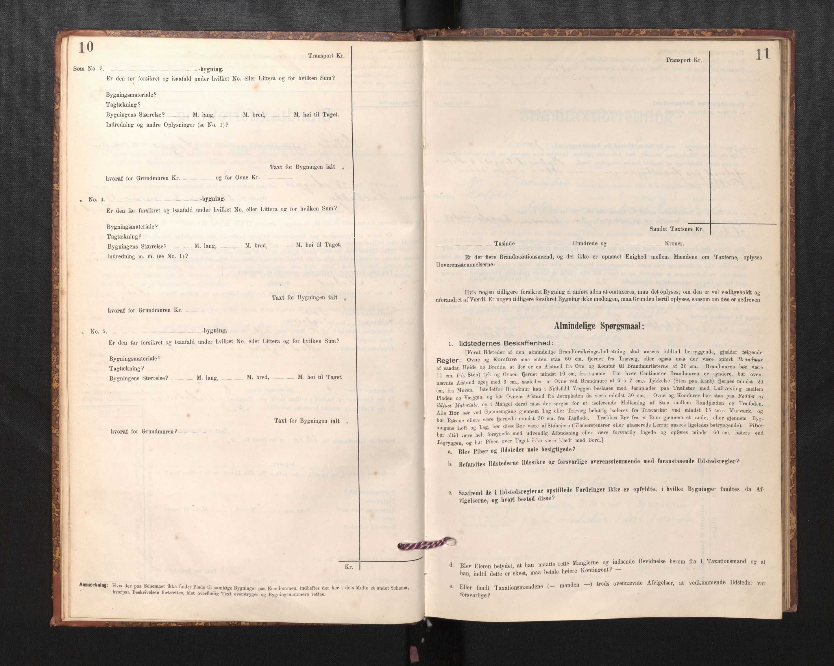 Lensmannen i Solund, SAB/A-30001/0012/L0002: Branntakstprotokoll, skjematakst, 1896-1939, s. 10-11