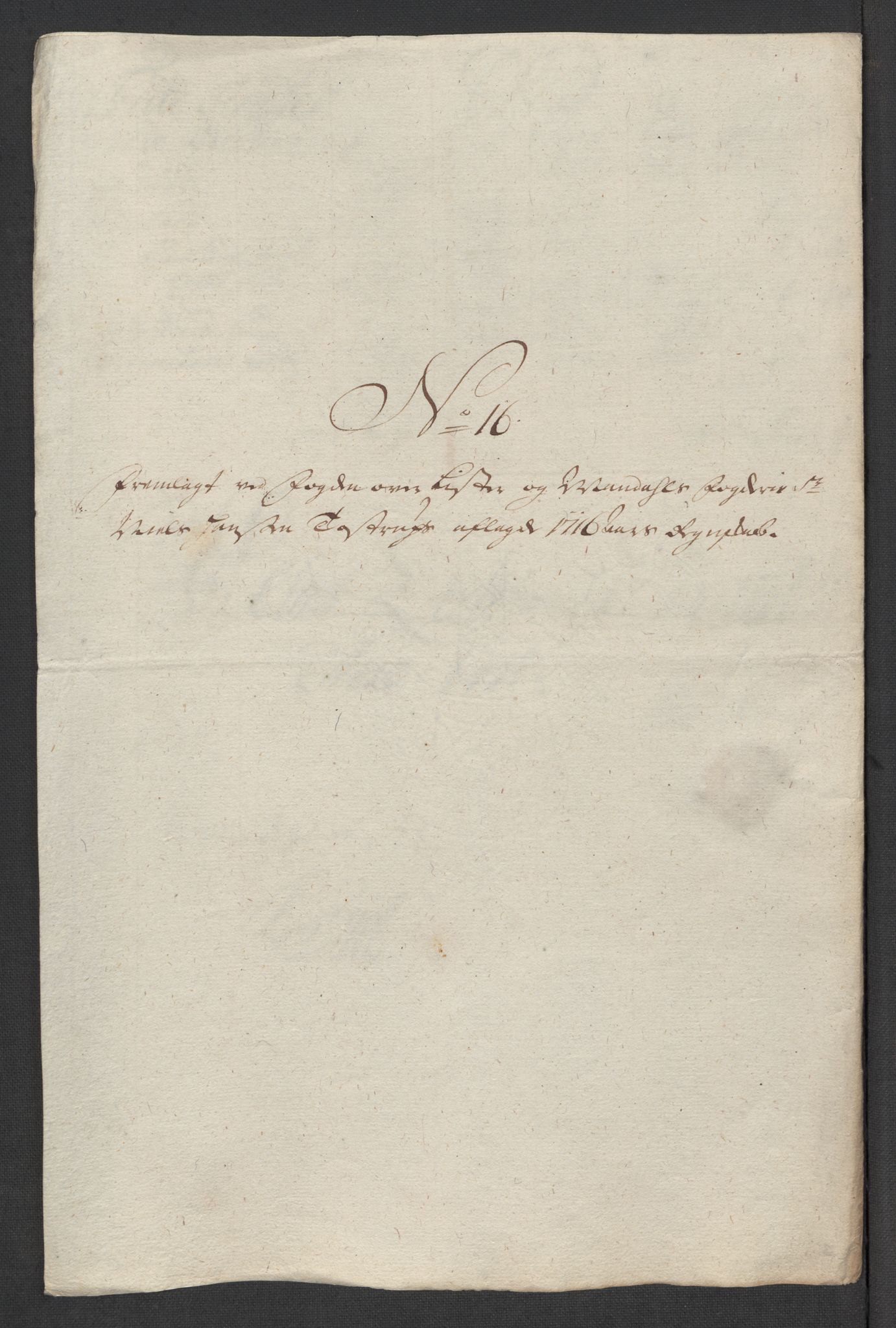 Rentekammeret inntil 1814, Reviderte regnskaper, Fogderegnskap, RA/EA-4092/R43/L2560: Fogderegnskap Lista og Mandal, 1716, s. 180