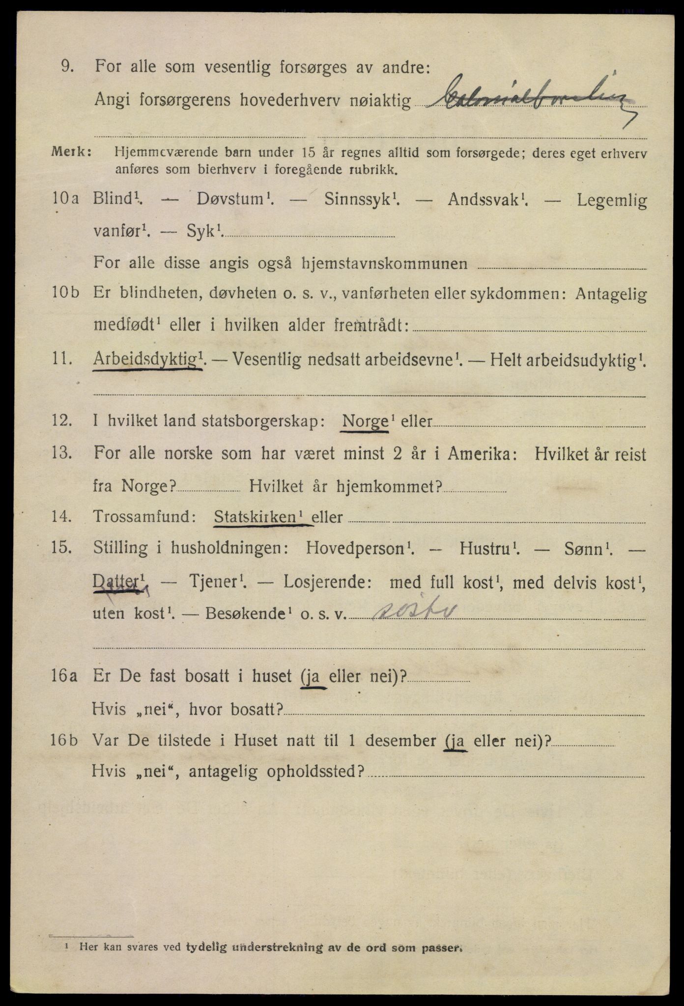 SAKO, Folketelling 1920 for 0801 Kragerø kjøpstad, 1920, s. 5640