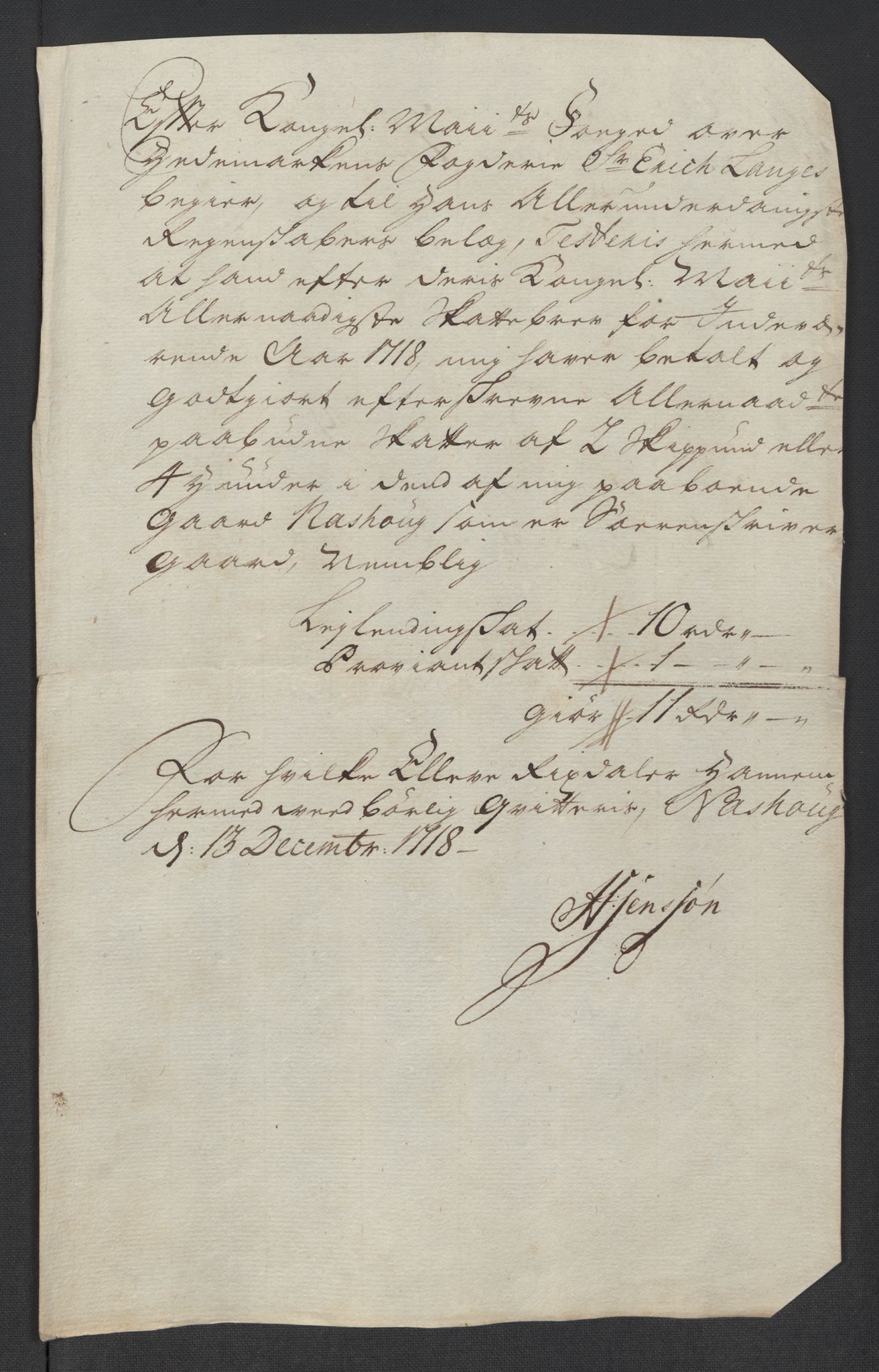 Rentekammeret inntil 1814, Reviderte regnskaper, Fogderegnskap, AV/RA-EA-4092/R16/L1057: Fogderegnskap Hedmark, 1718, s. 292