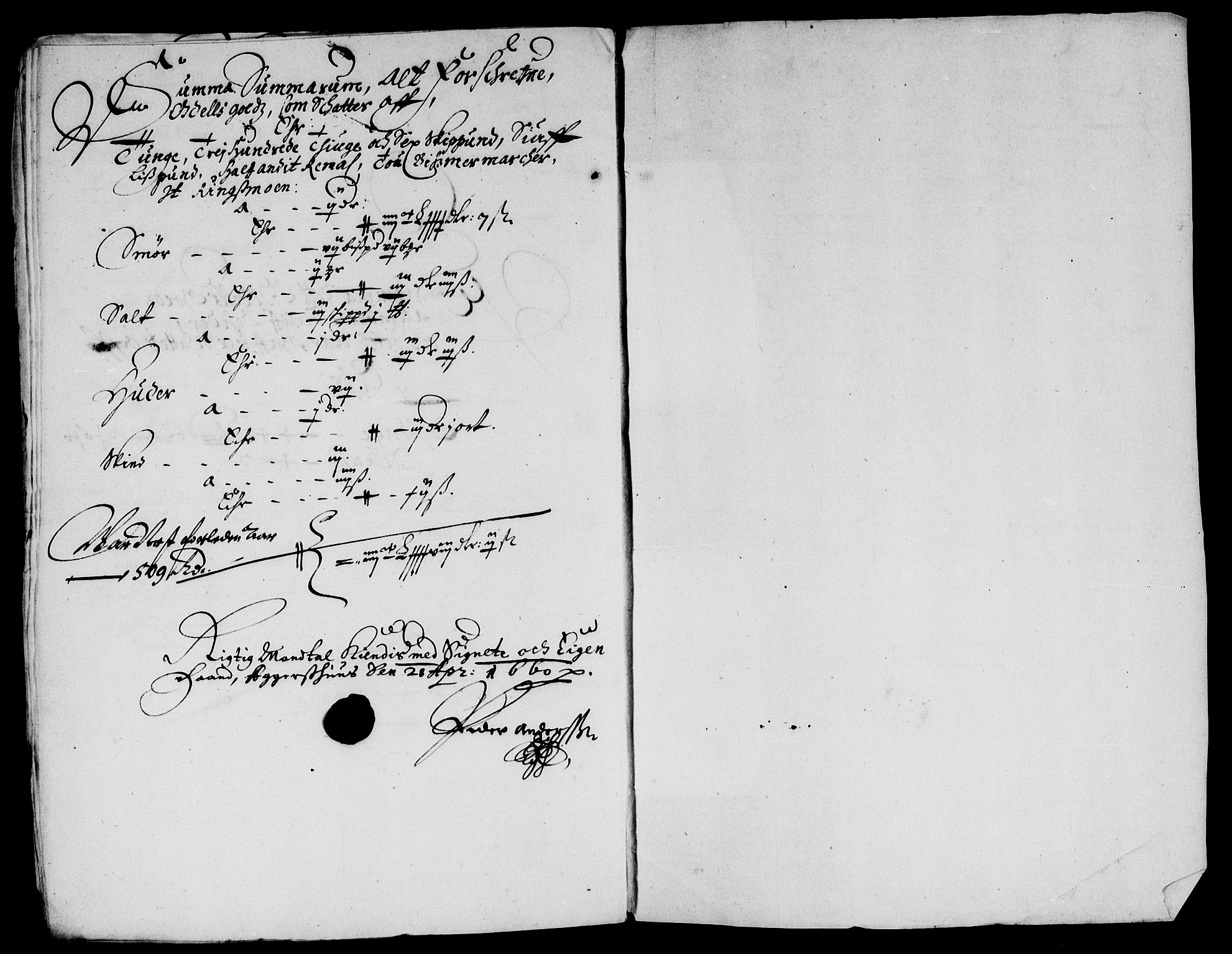 Rentekammeret inntil 1814, Reviderte regnskaper, Lensregnskaper, AV/RA-EA-5023/R/Rb/Rba/L0251: Akershus len, 1659-1660